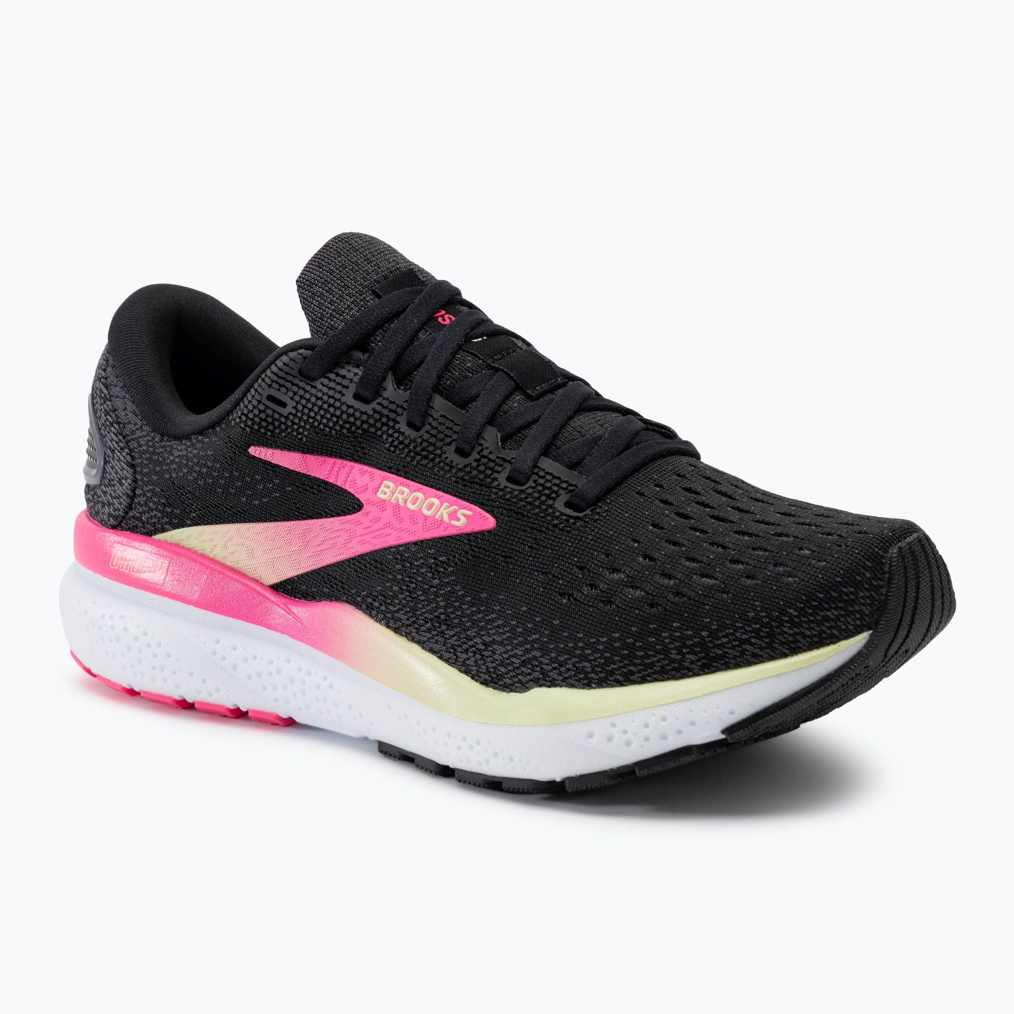 Dámska bežecká obuv Brooks Ghost 16 black/pink/yellow (Ghost 16 1204071B074)