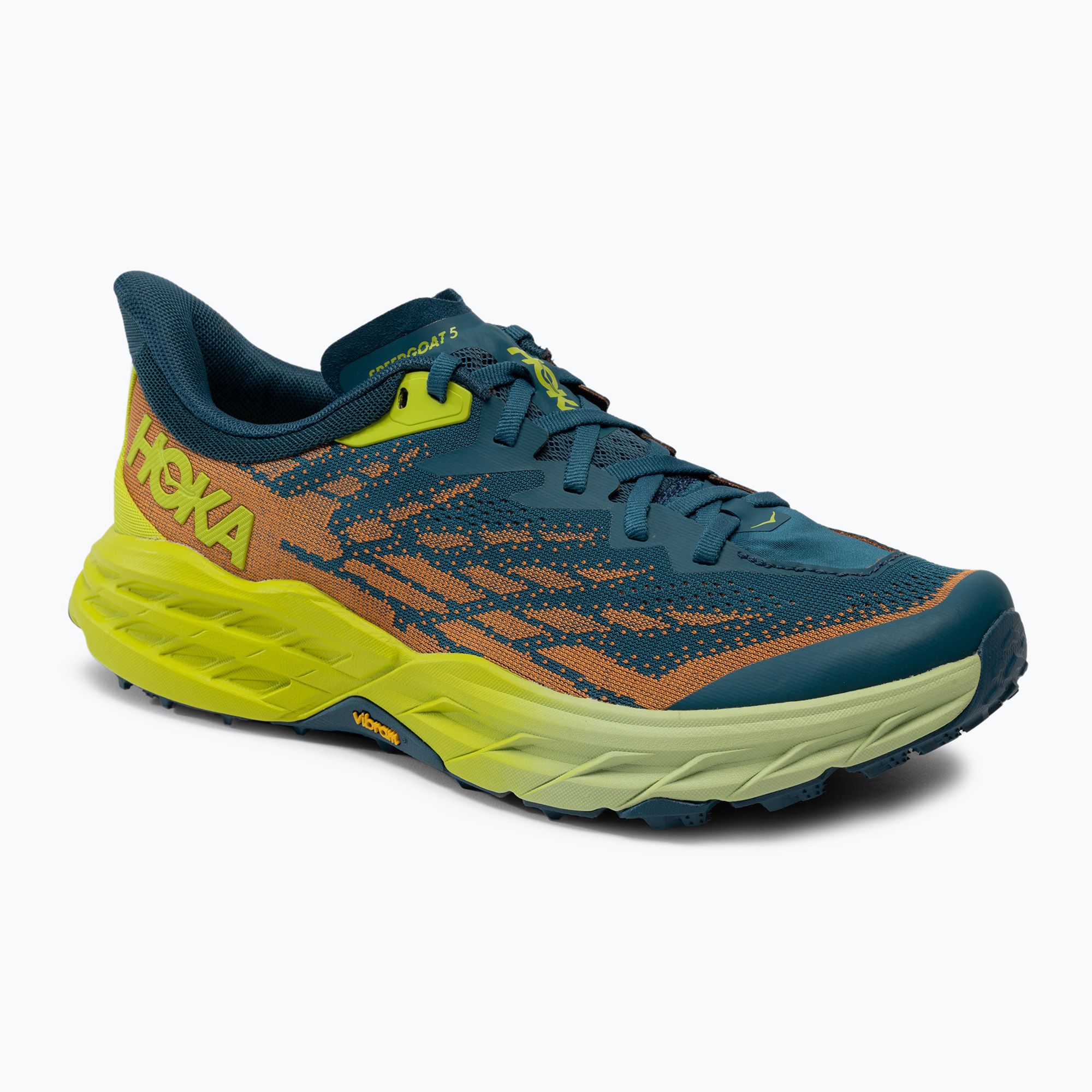 HOKA Speedgoat 5 pánska bežecká obuv modro-zelená 1123157-BCEP (Speedgoat 5 1123157-BCEP)
