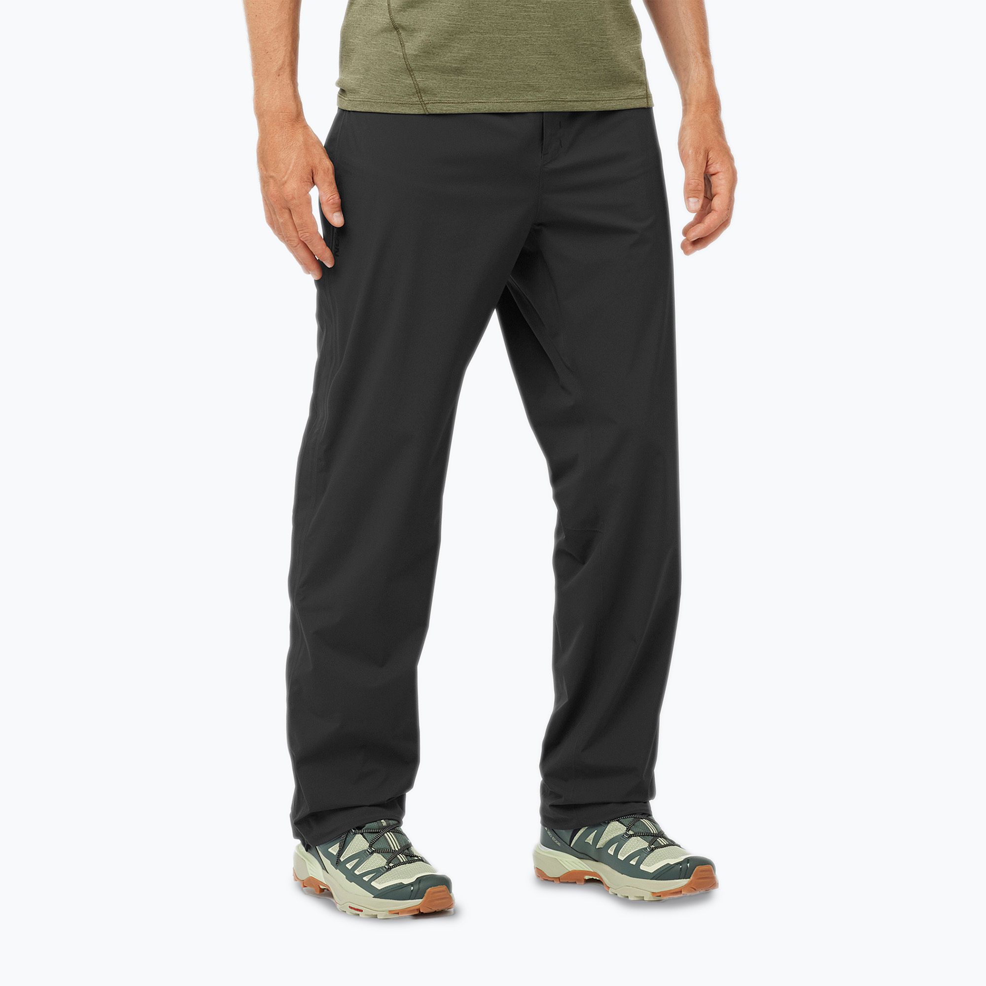 Pánske nohavice do dažďa Salomon Outerpath Wp deep black (Outerpath Wp LC2229400)