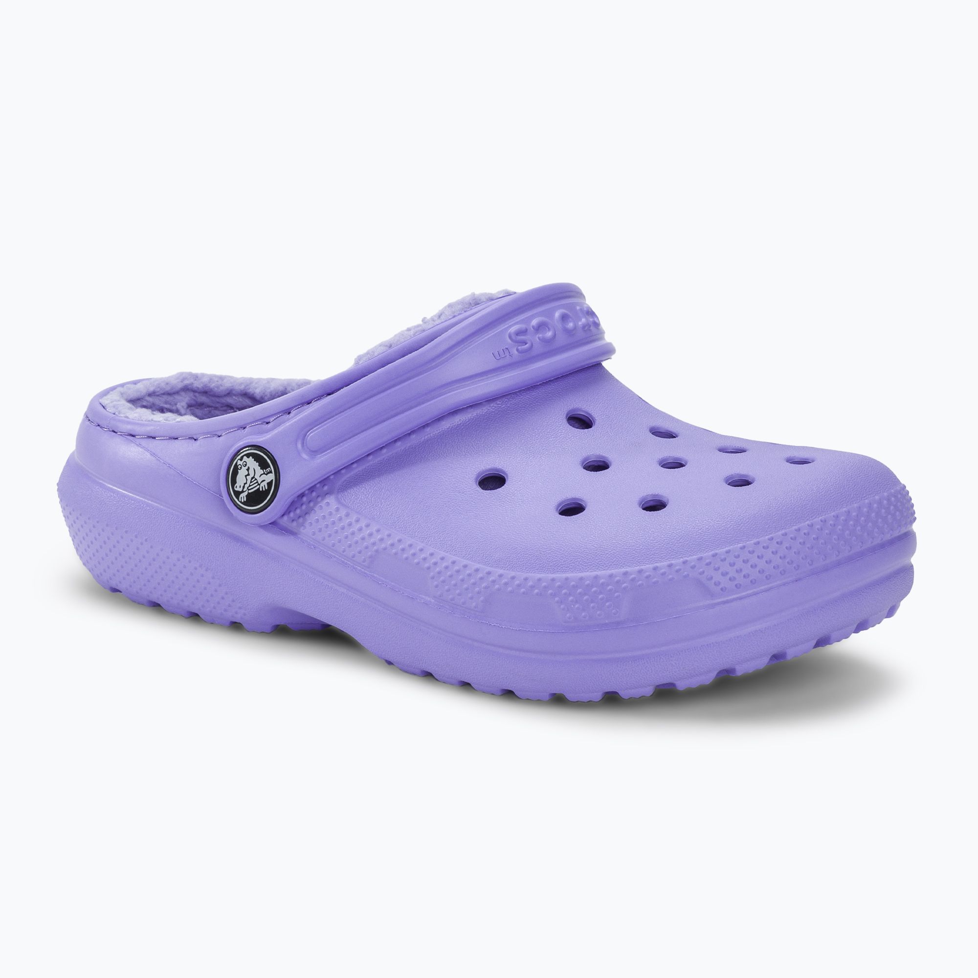 Šľapky detské ,sandále, Crocs Classic Lined digital violet (Classic Lined Clog Kids 207010-5PY)