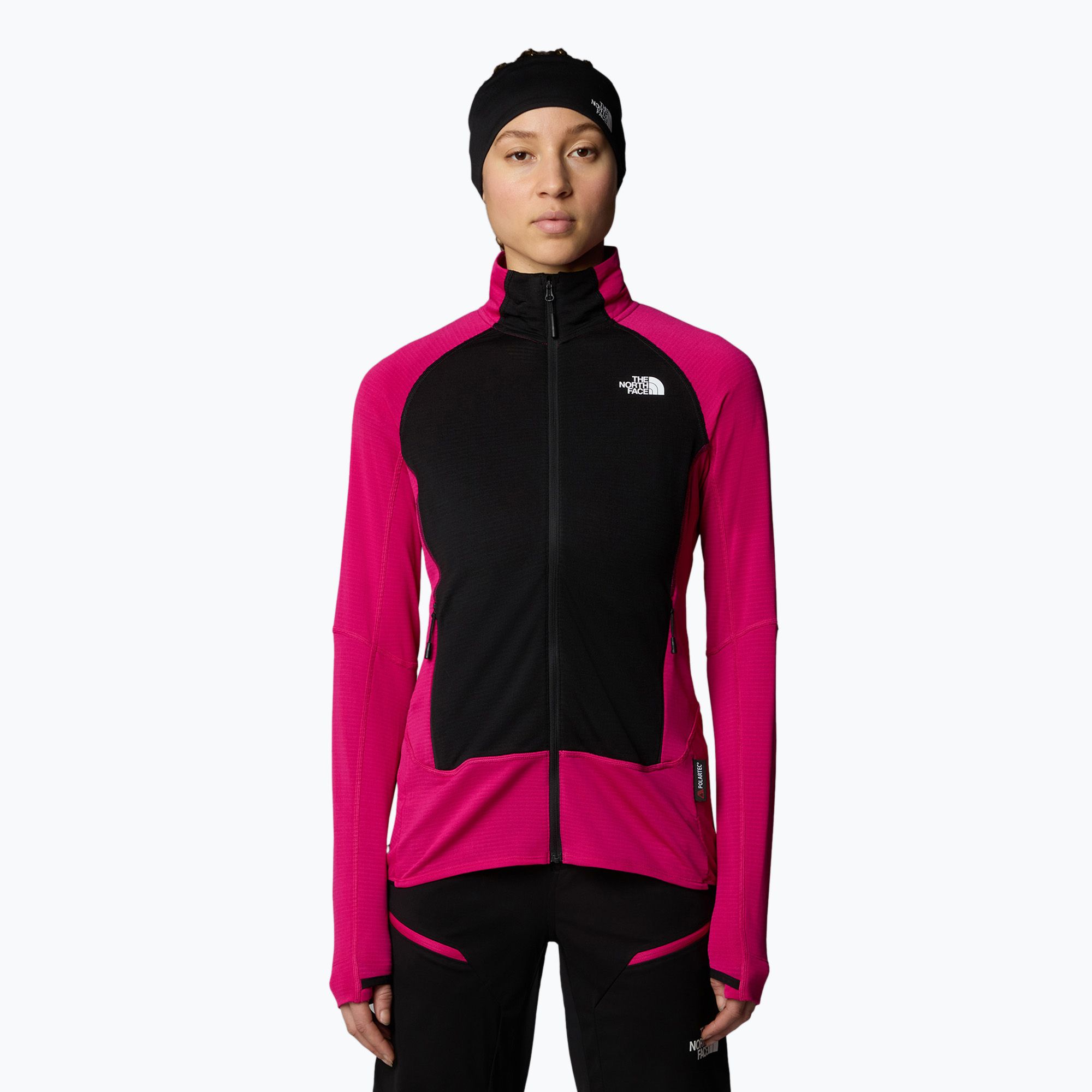 Dámska mikina The North Face Bolt Polartec Jacket pink primrose/black (Bolt Polartec Jacket NF0A825KROM)