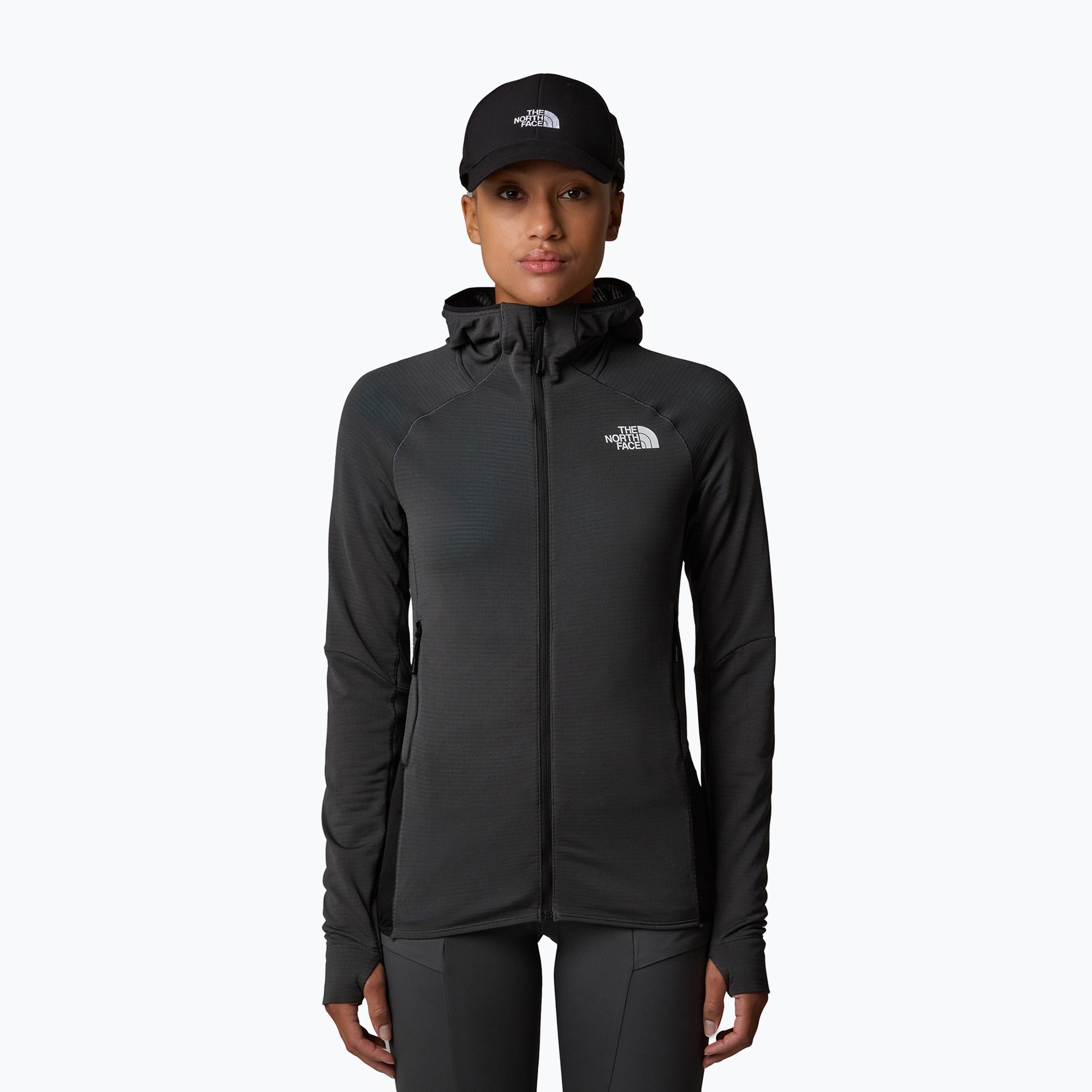 Dámska mikina The North Face Bolt Polartec Hoodie asphalt grey/tnf black (Bolt Polartec Hoodie NF0A8BSZMN81)