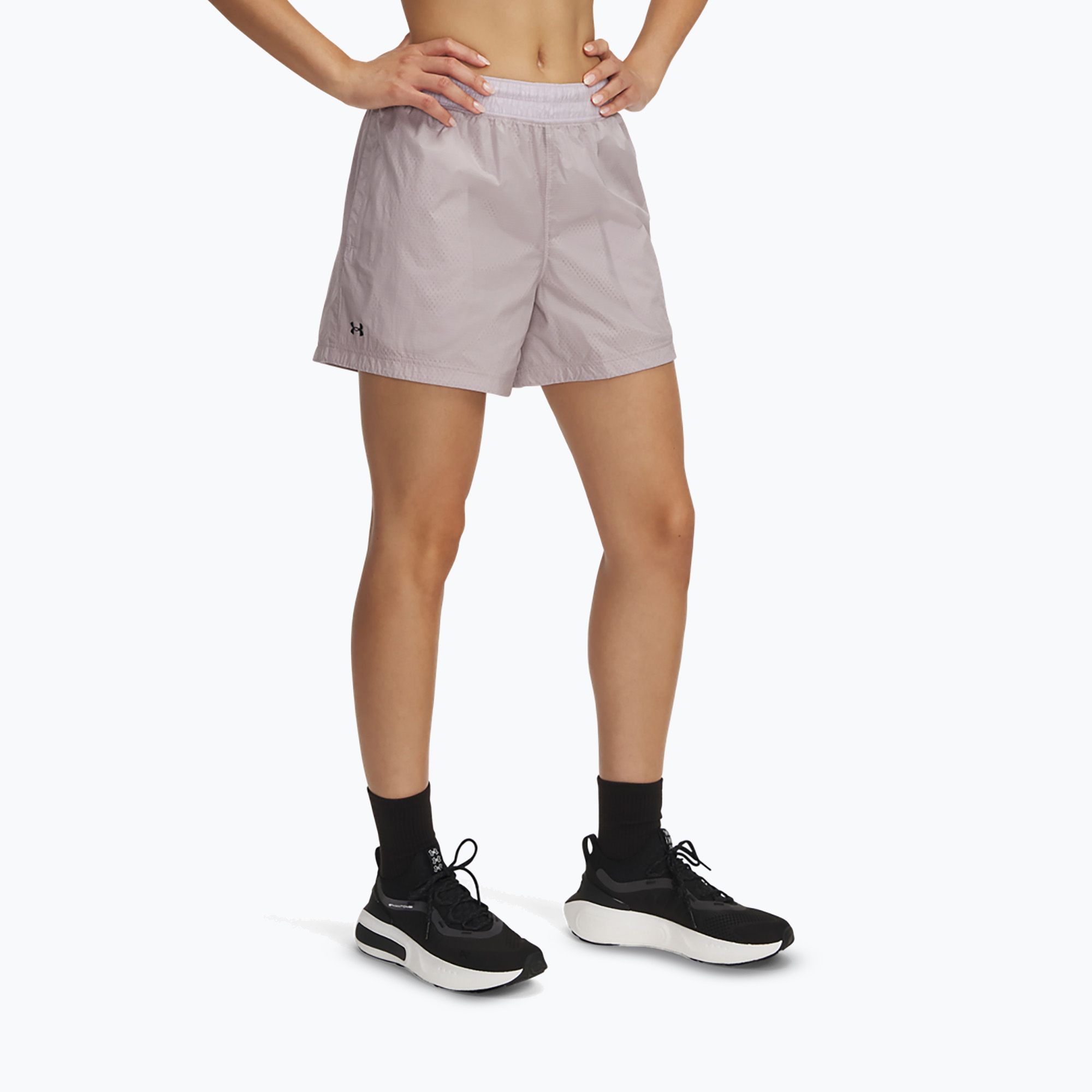 Dámske šortky Under Armour Rival Woven grey dawn/black (Rival Woven 1389628-009)