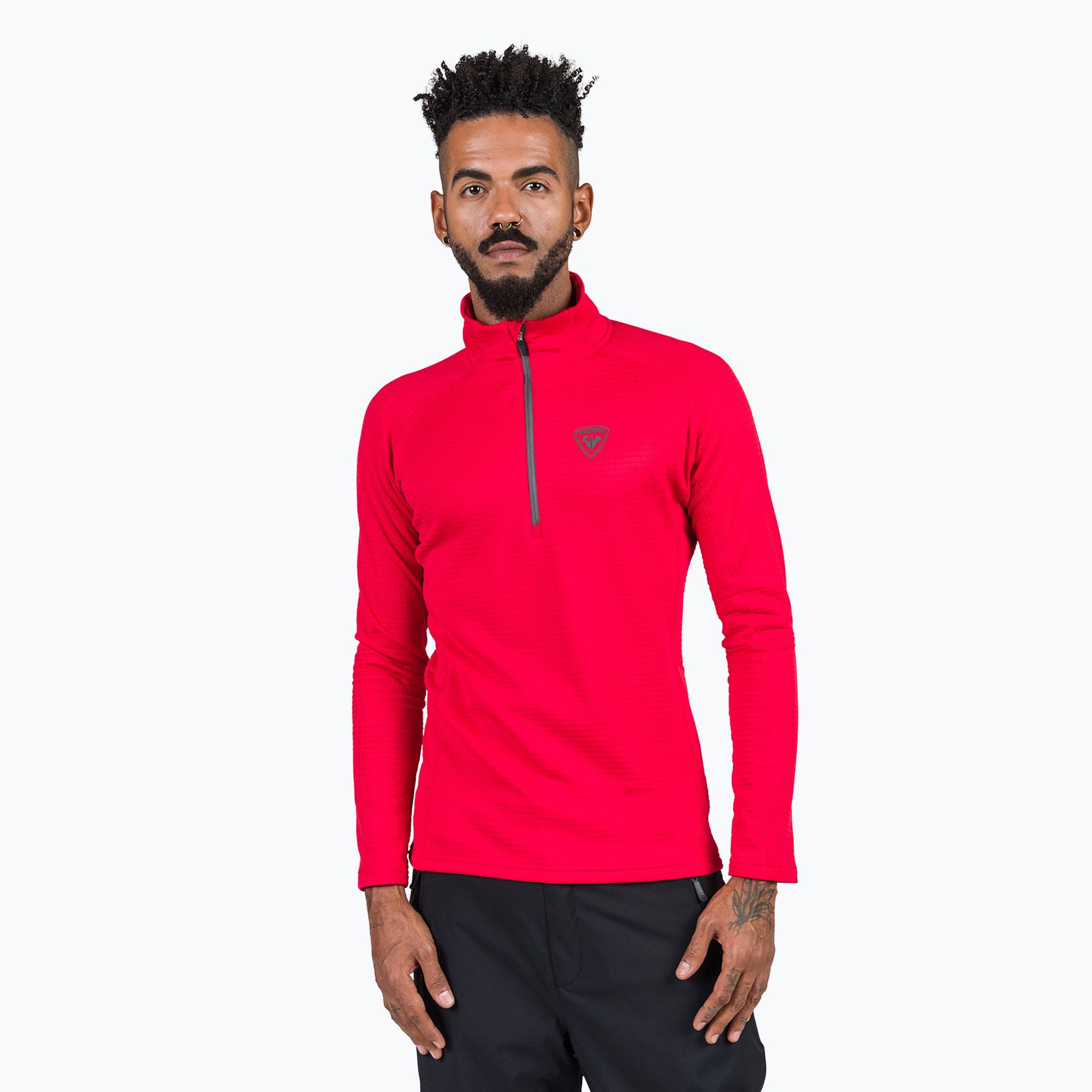 Pánska mikina Rossignol červená Blackside Fleece Hz (Blackside Fleece Hz RLNML10)