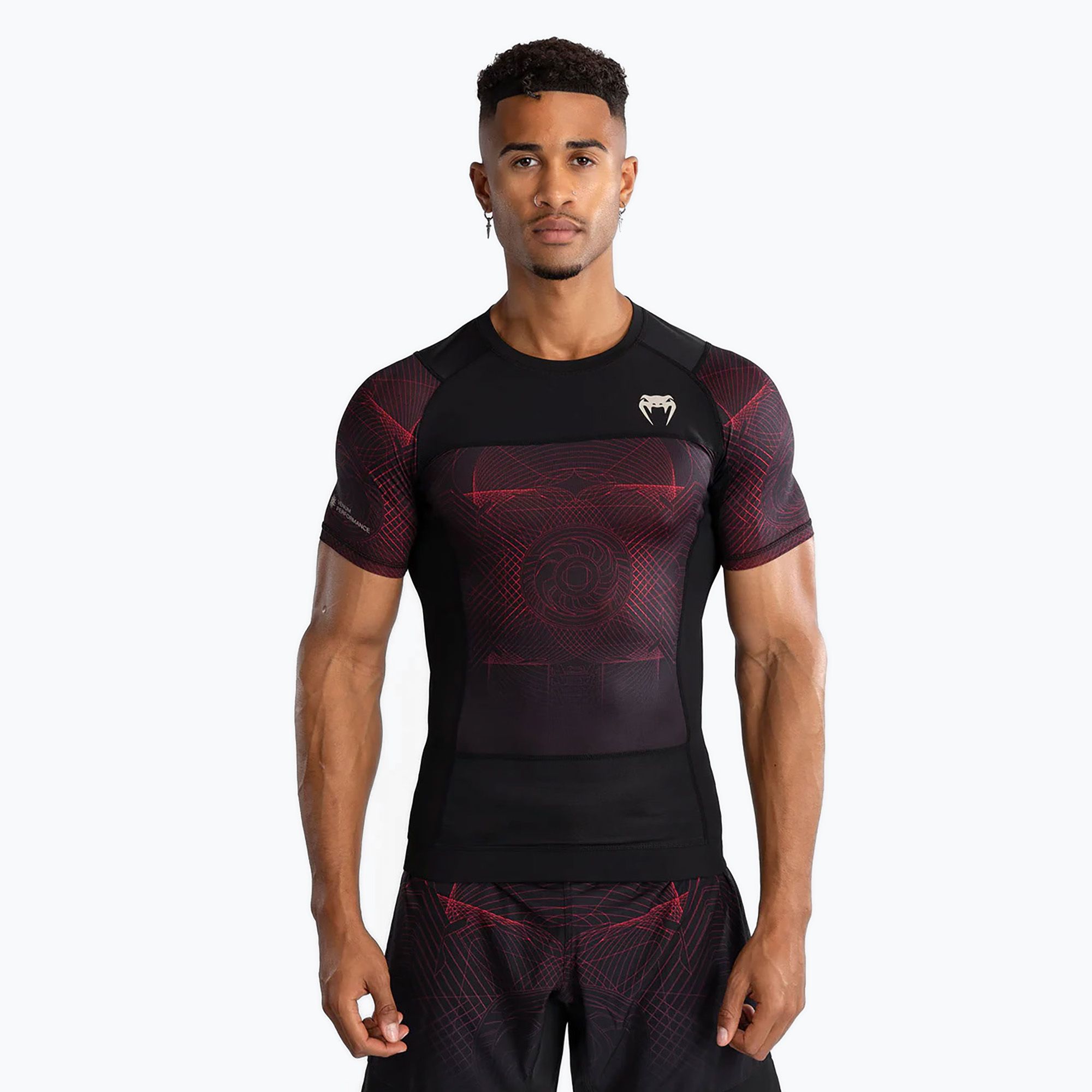 Venum G-Fit Air Pánsky chránič na chrbát s krátkym rukávom deep black/fire red