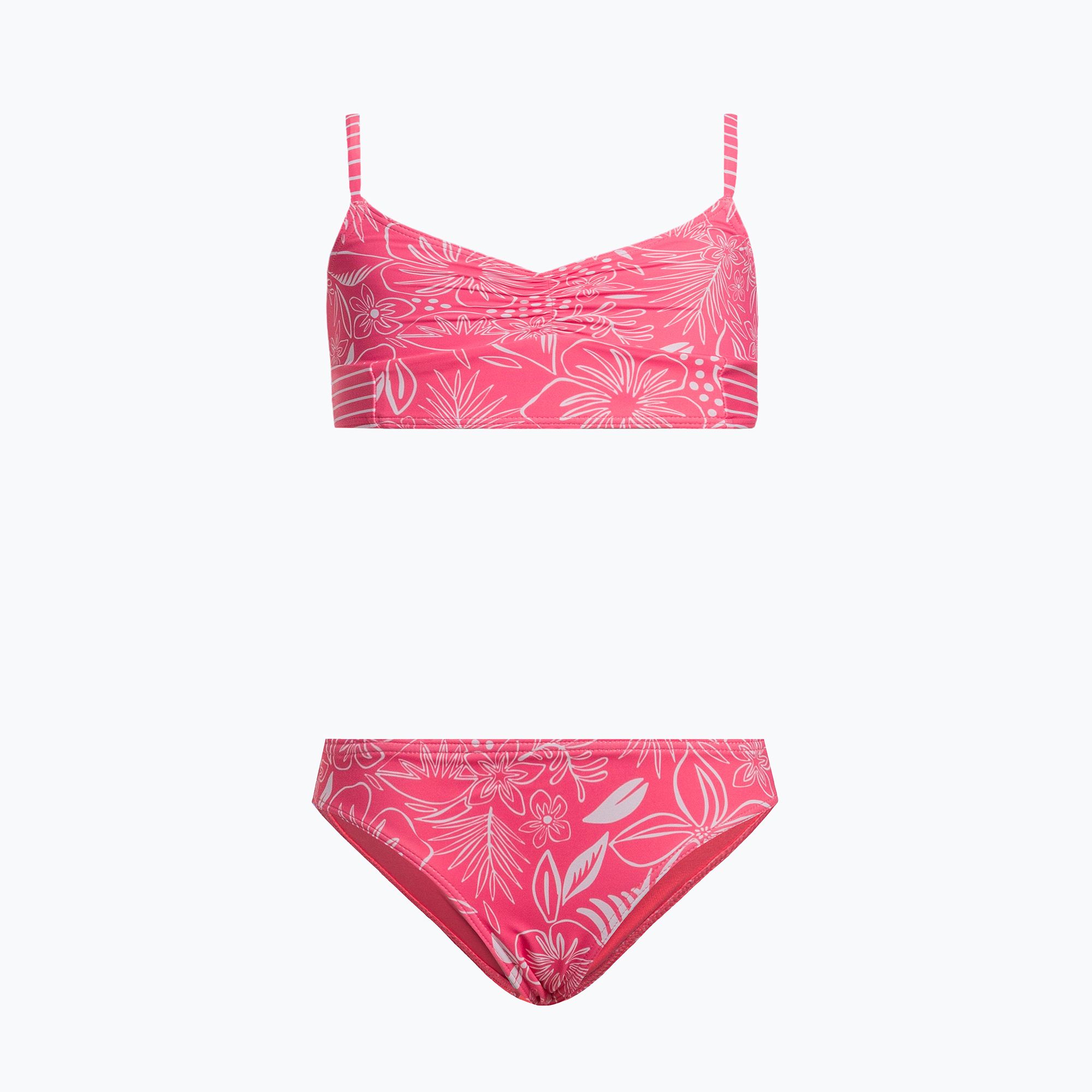 Detské dvojdielne plavky ROXY Vacay For Life Crop Top Set 2021 sunkissed coral tropical tide (Vacay For Life Crop Top Set ERGX203490-MJV5)