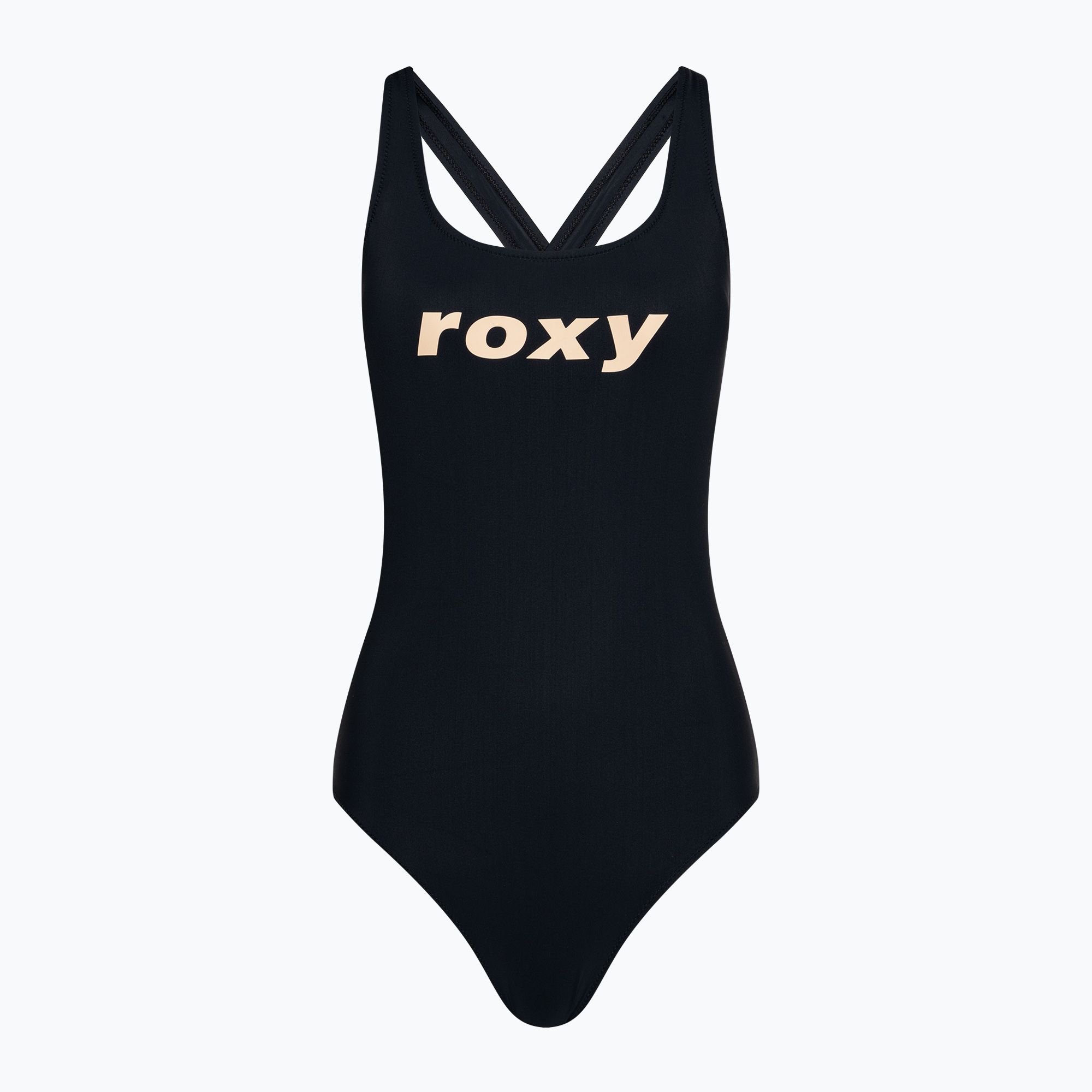 Dámske jednodielne plavky ROXY Active Cross anthracite
