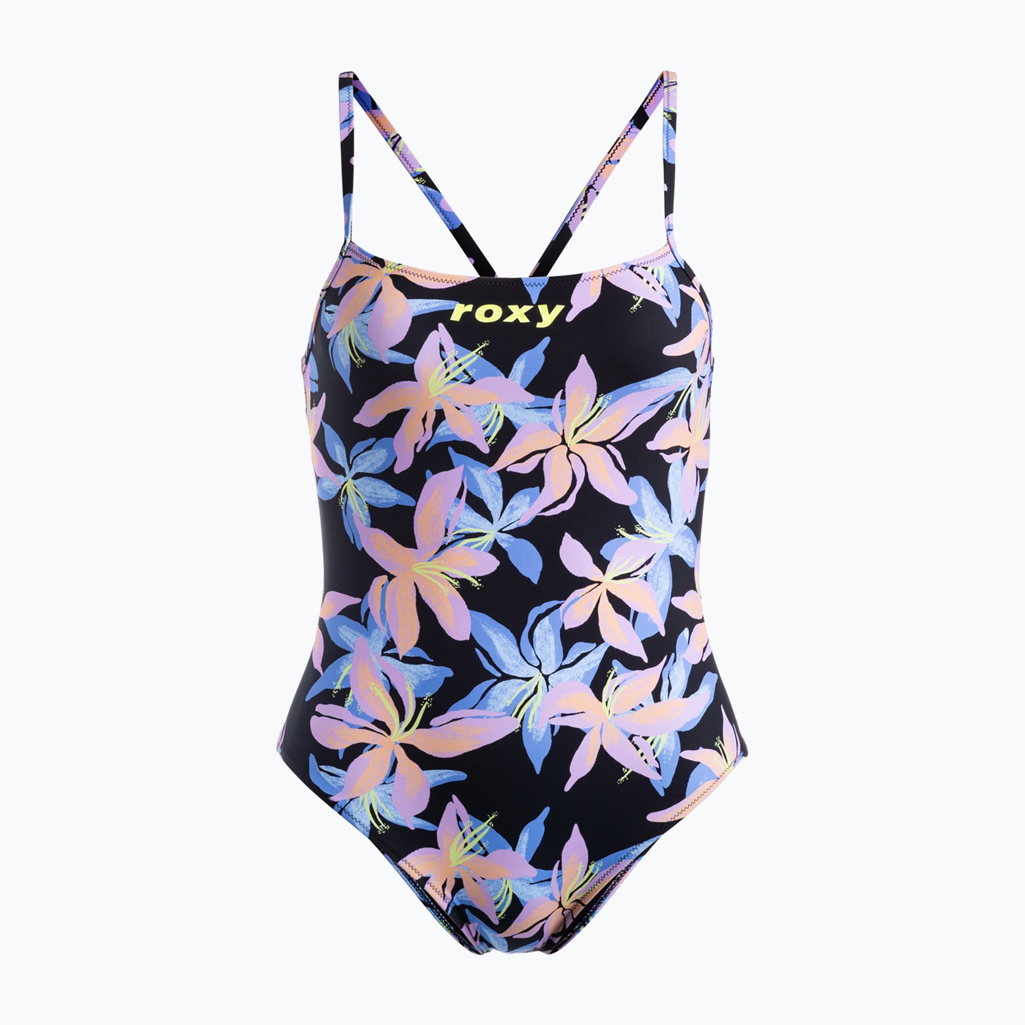 Dámske jednodielne plavky ROXY Active anthracite kiss (Active Basic One Piece PT ERJX103631)