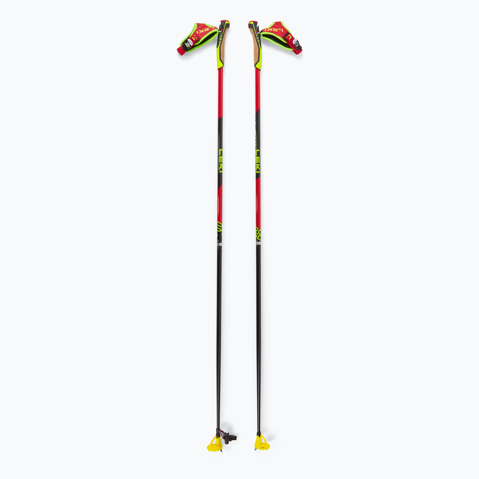 Bežecké palice LEKI PRC 750 jasne červená/ neónovo žltá/ čierna (PRC 750 65240961)
