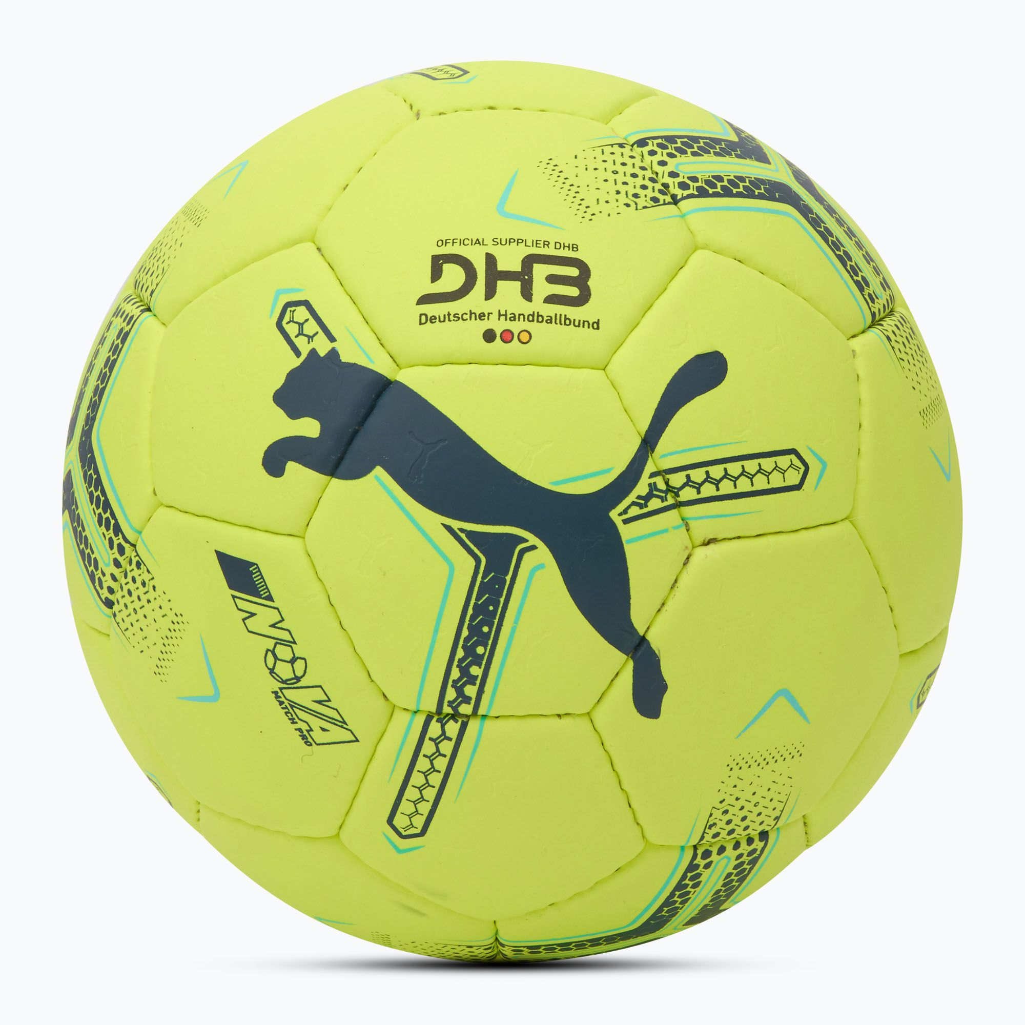 Hádzanárska lopta PUMA Nova Match Pro fizzy apple/grey skies Veľ. 3