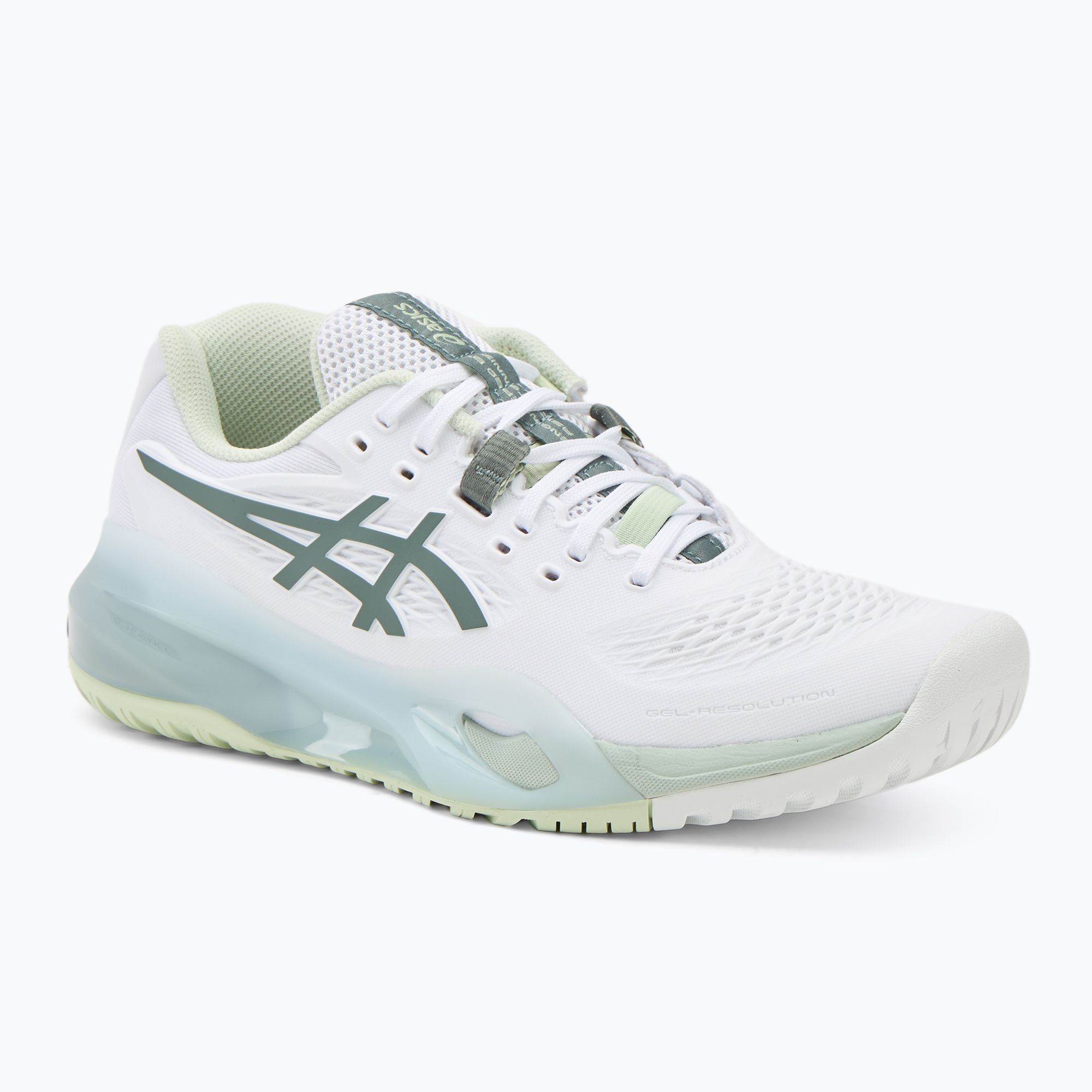 Dámske tenisové topánky Asics Gel-Resolution X W white/monument blue (Resolution X W 1042A279)
