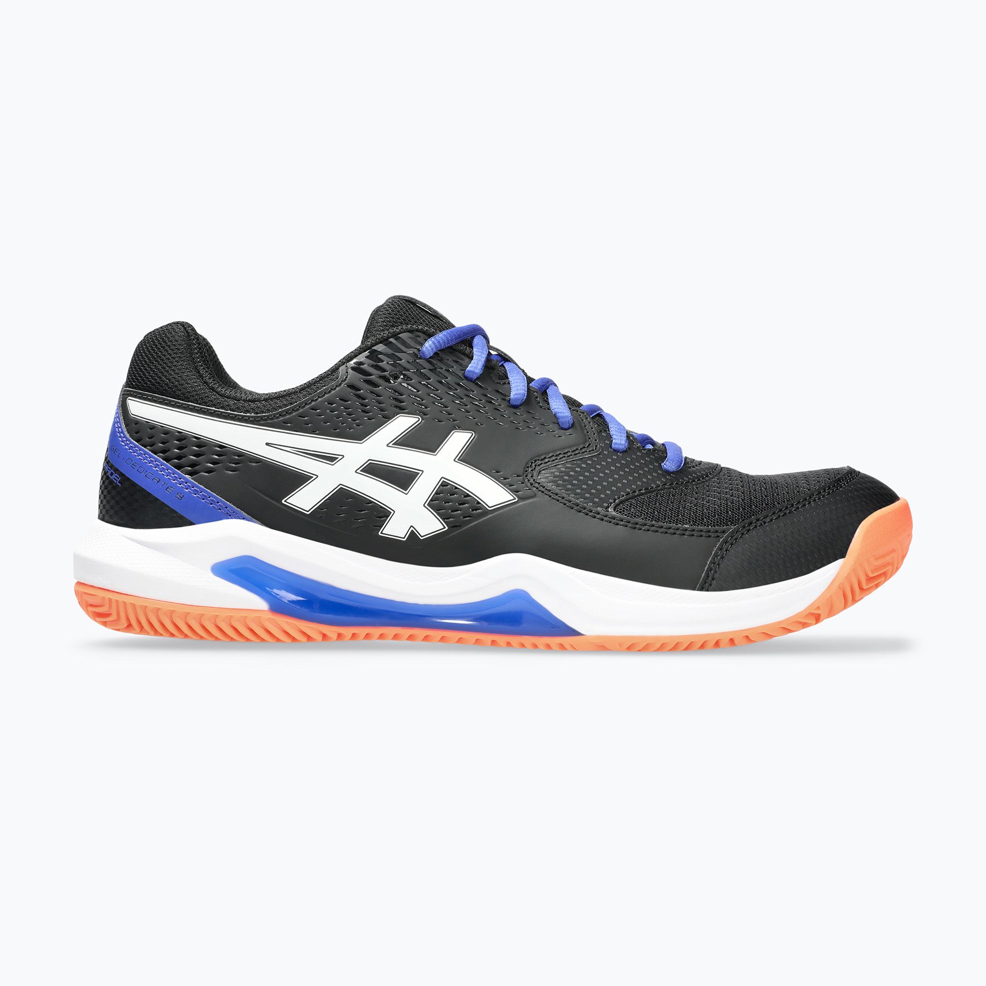 Pánske topánky na padel ASICS Gel-Dedicate 8 black/white (Gel-Dedicate 8 Padel 1041A414-002)