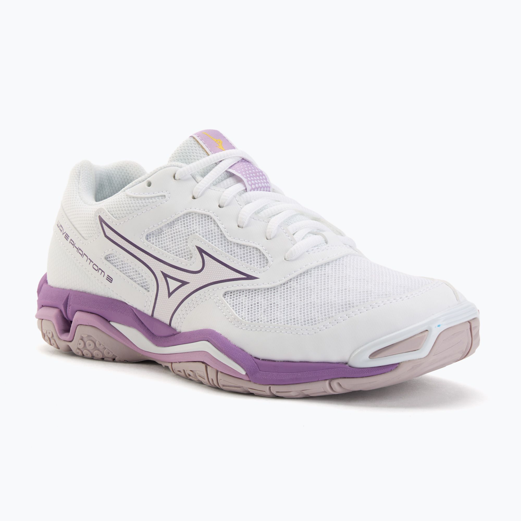 Dámska hádzanárska obuv Mizuno Wave Phantom 3 white/patrician purple/quince (Wave Phantom 3 X1GB226010)