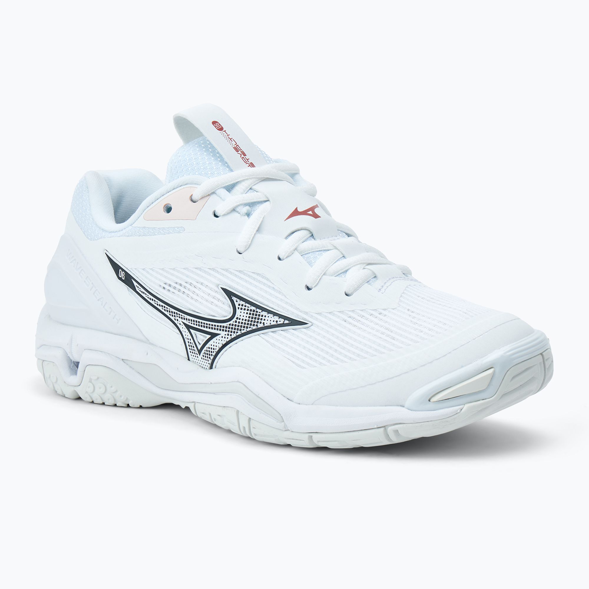 Dámska hádzanárska obuv Mizuno Wave Stealth 6 white/aleutian/cloud pink (Wave Stealth 6 X1GB243025)