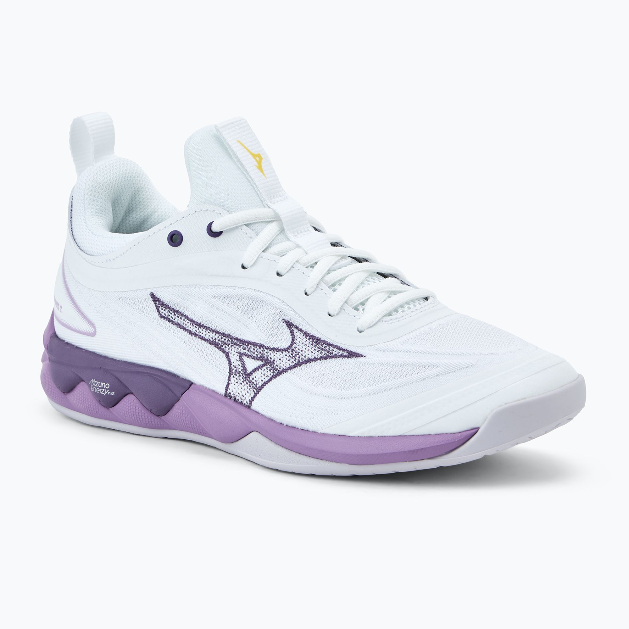 Dámska volejbalová obuv Mizuno Wave Luminous 3 white/patrician purple/quince (Wave Luminous 3 V1GC242035)