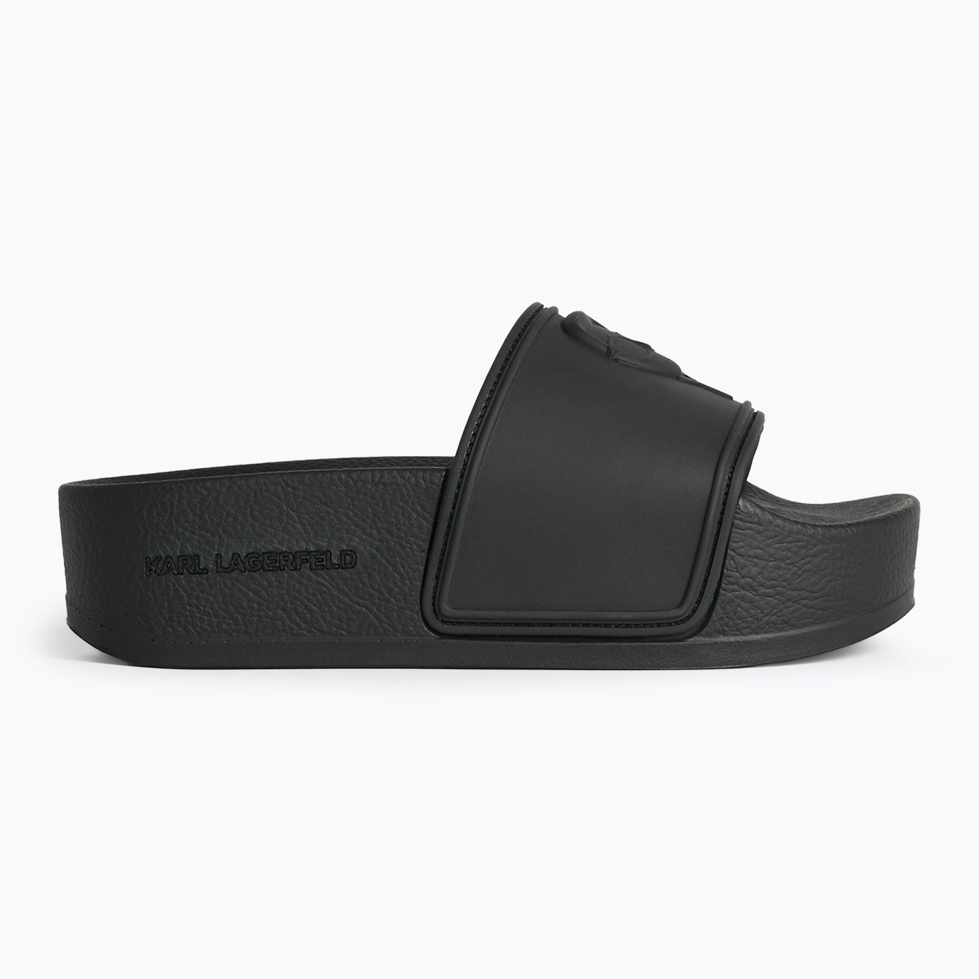 Dámske žabky KARL LAGERFELD Kondo Maxi Nft Relief black rubber