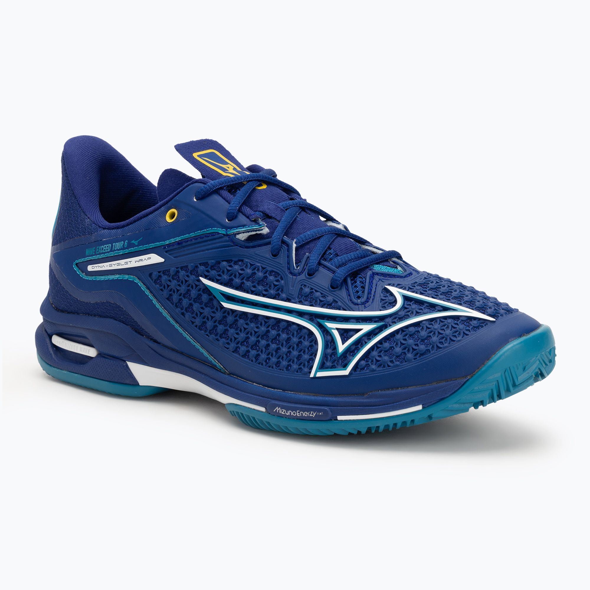 Pánské tenisové boty Mizuno Wave Exceed Tour 6 CC bellwether blue/ white/ fjord blue (Wave Exceed Tour 6 CC 61GC247415)