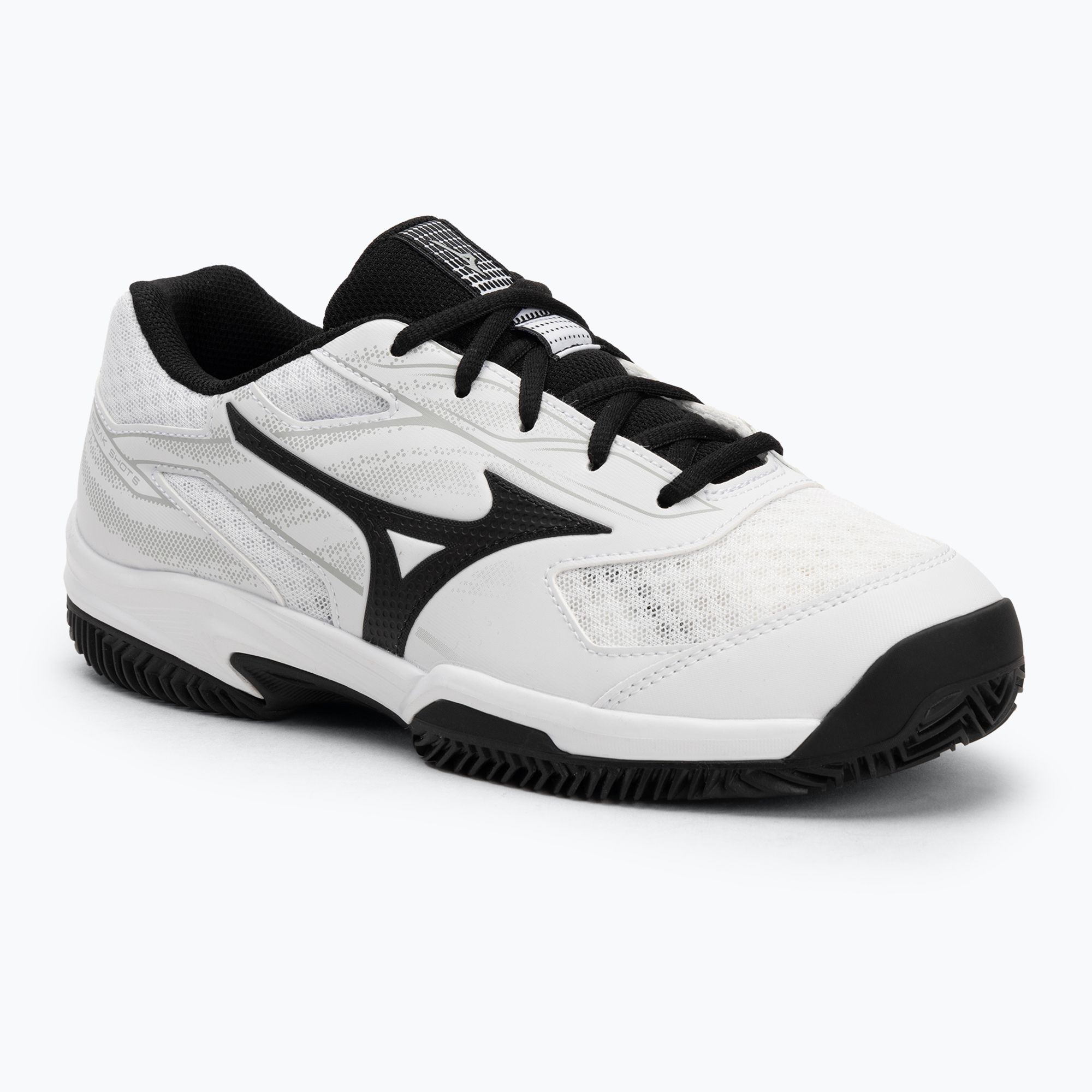 Pánské tenisové boty Mizuno Break Shot 5 CC white/ black/ harbor mist (Break Shot 5 CC 61GC252509)