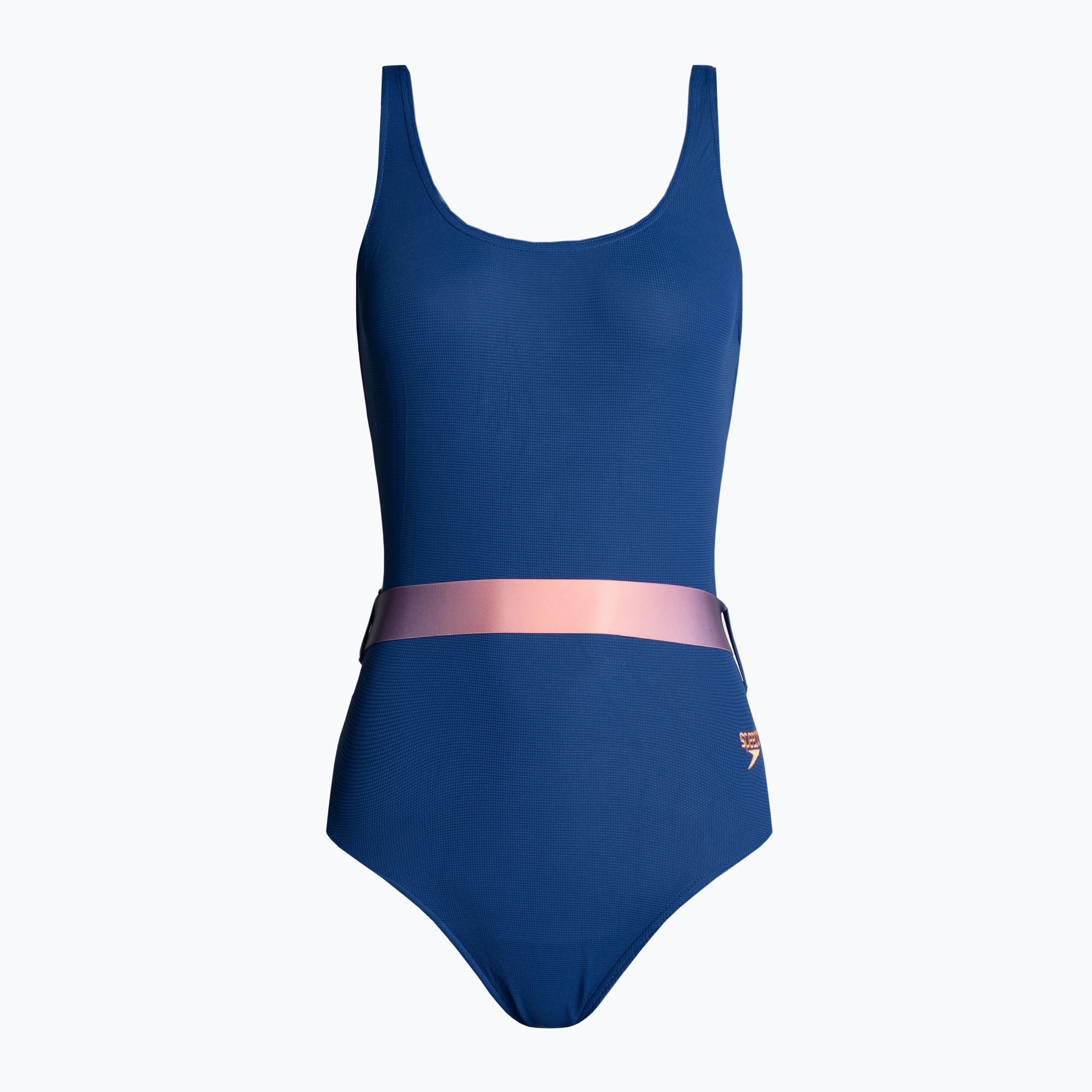 Speedo Dámske jednodielne plavky s pásom Deep U-Back námornícka modrá 8-00307415498 (Belted Deep U-Back 8-00307415498)