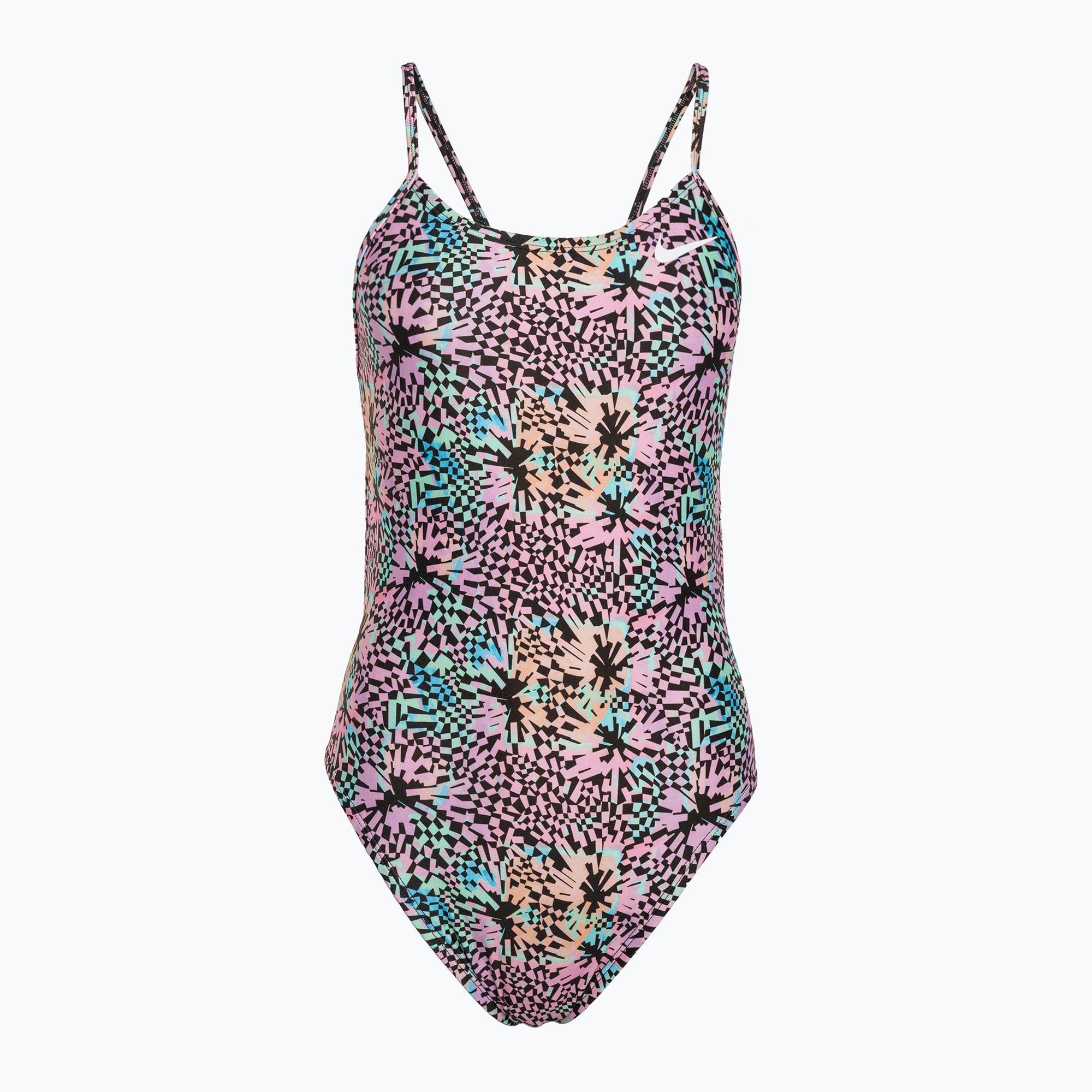 Dámske jednodielne plavky Nike Hydrastrong Multi Print pink bloom (Hydrastrong Multi Print NESSD013)