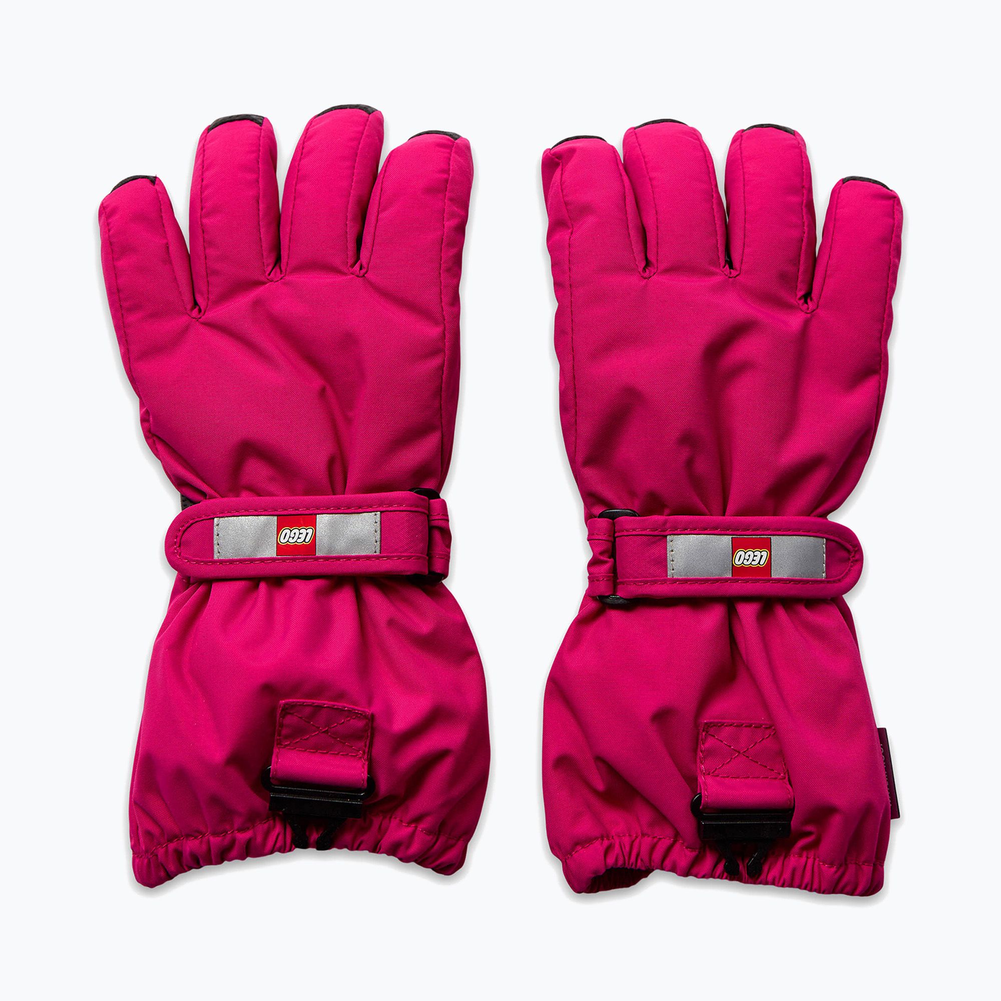 Detské lyžiarske rukavice LEGO Lwatlin 700 dark pink (Lwatlin 700 22865)
