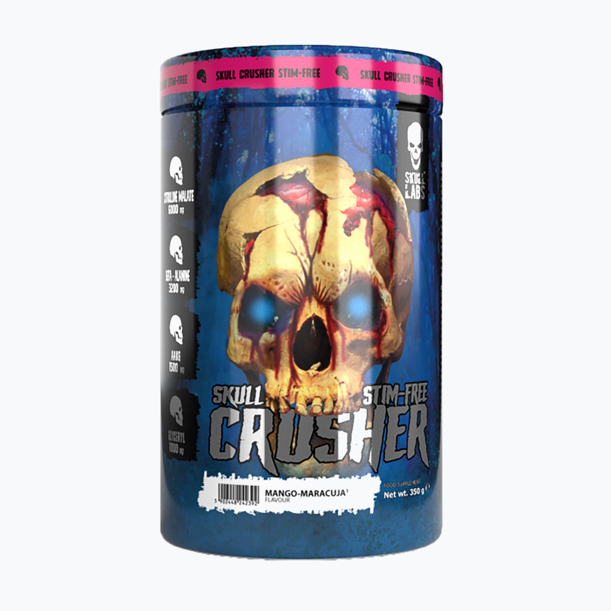Fitness Authority predtréningový prípravok Skull Labs Skull Crusher Stim-Free 350 g citrus/broskyňa (Skull Labs Skull Crusher Stim-Free SL-
