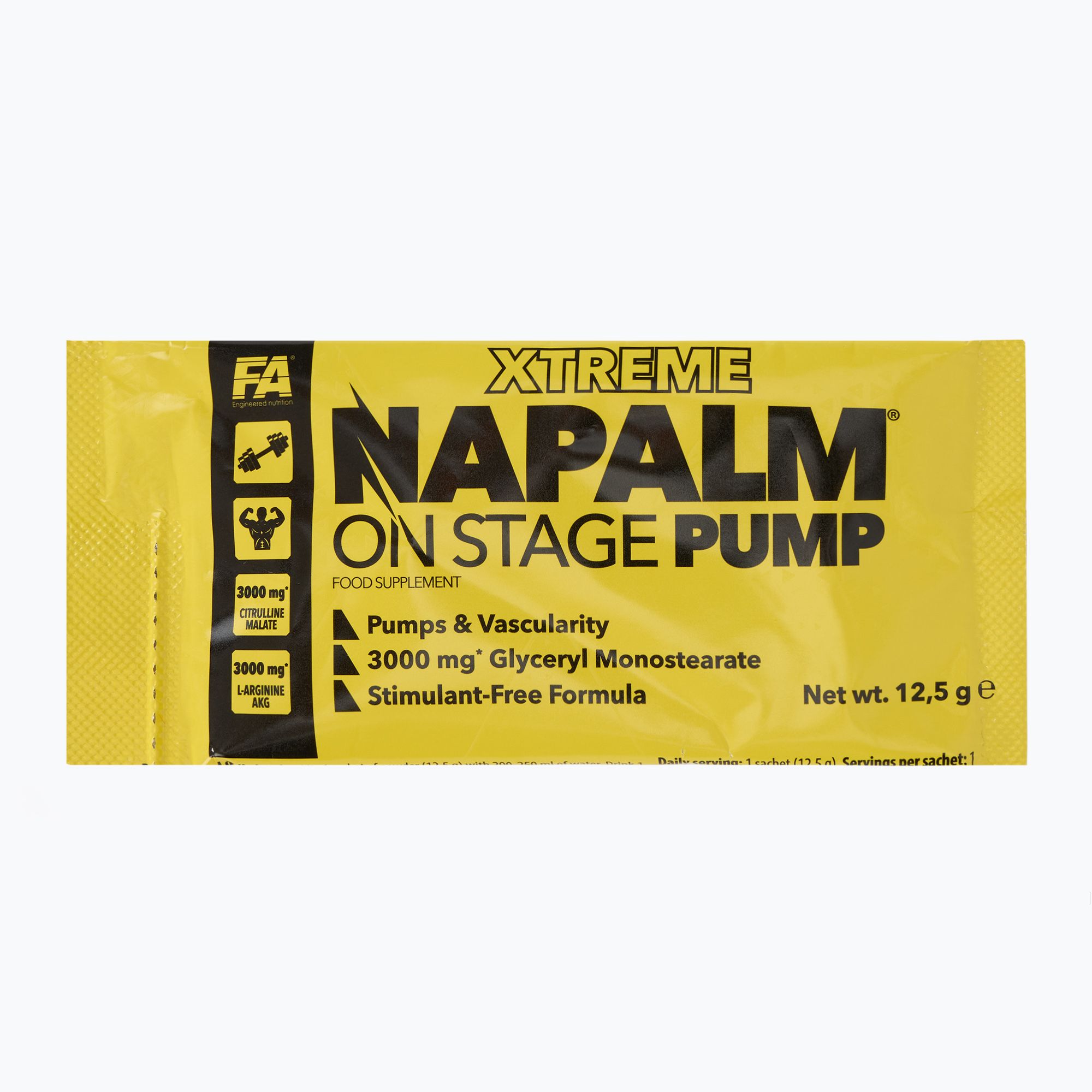 Fitness Authority predtréningový Napalm On Stage Pump 12,5 g mango/citrón (Napalm On Stage Pump FA-NAP000173)