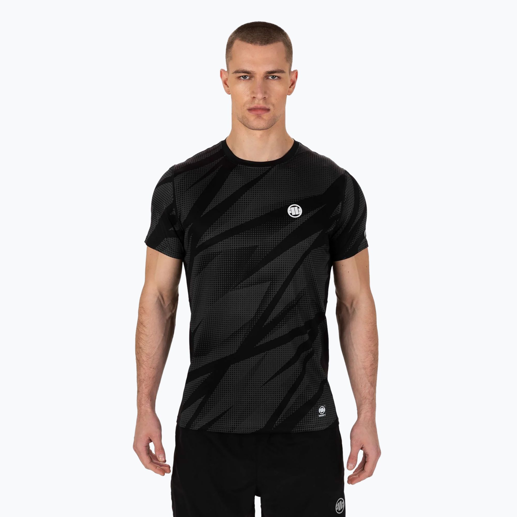 Pánske tréningové tričko Pitbull Mesh Performance Pro Plus Dot Camo II grey (Mesh Performance Pro Plus Dot Camo II 922243150002)