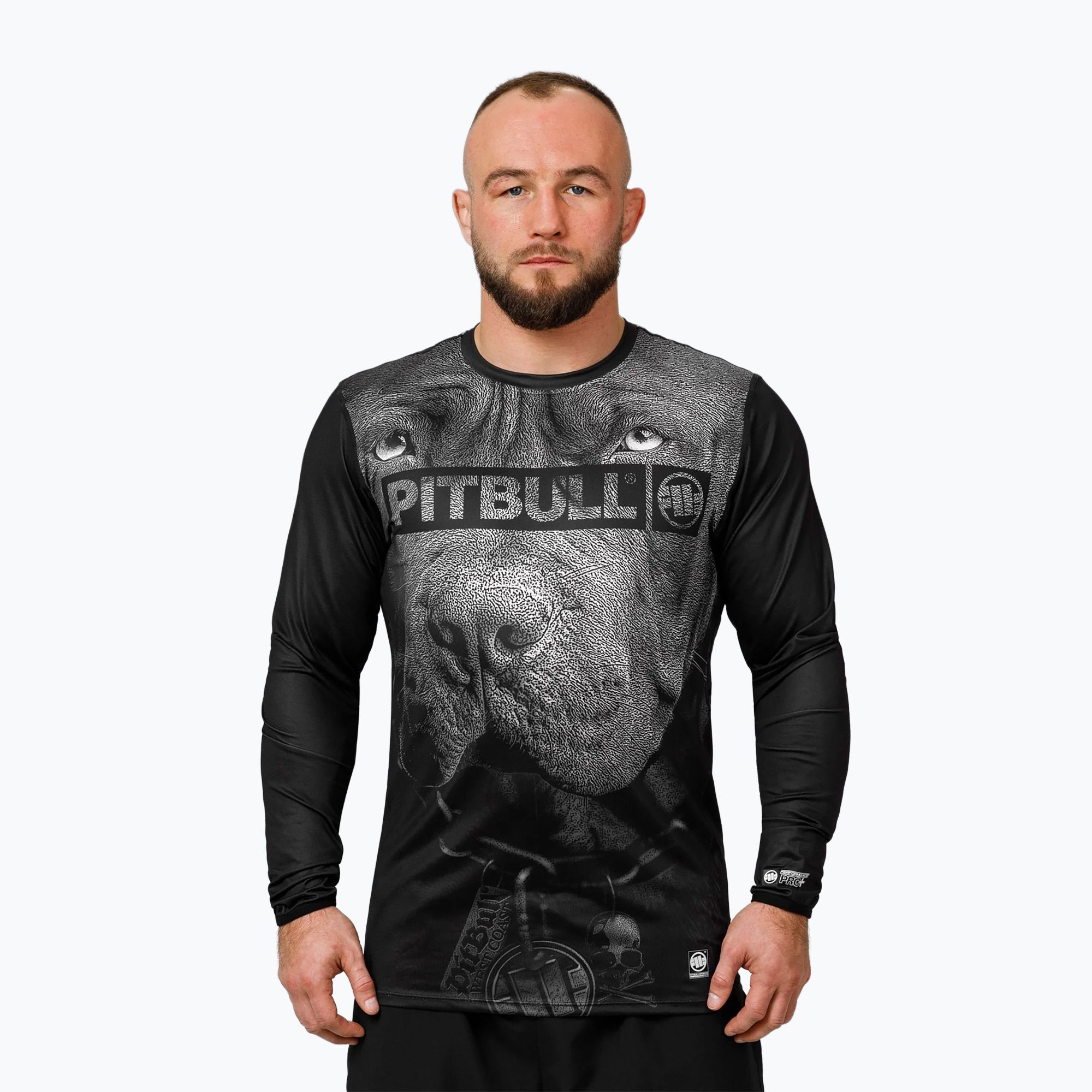 Pánske tričko s dlhým rukávom Pitbull Mesh Performance Pro Plus Training Born in 1989 black (Mesh Performance Pro Plus Born in 1989 932251900001)