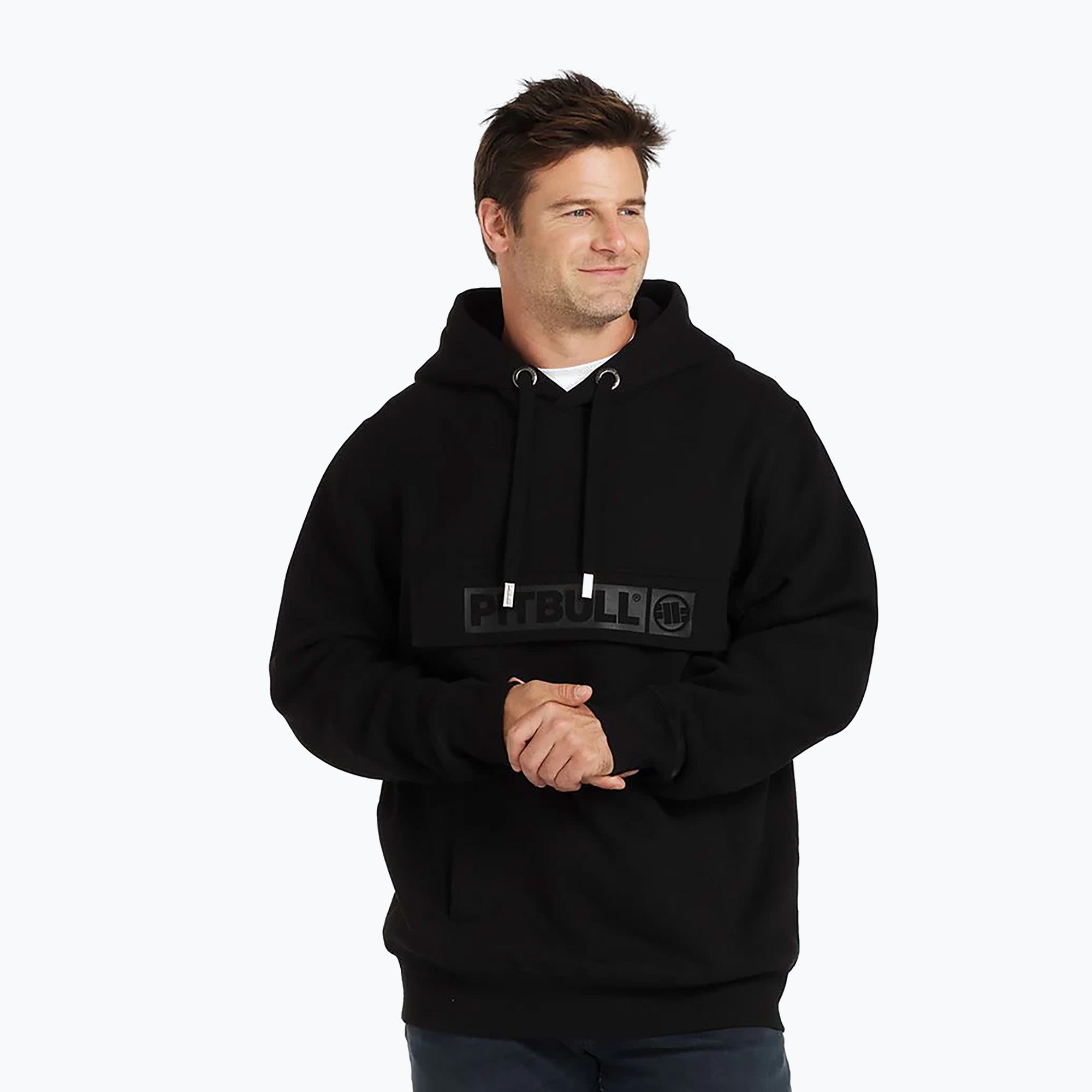 Pánska mikina Pitbull Hilltop 2 s kapucňou čierna (Hilltop 2 Hooded 123008909002)