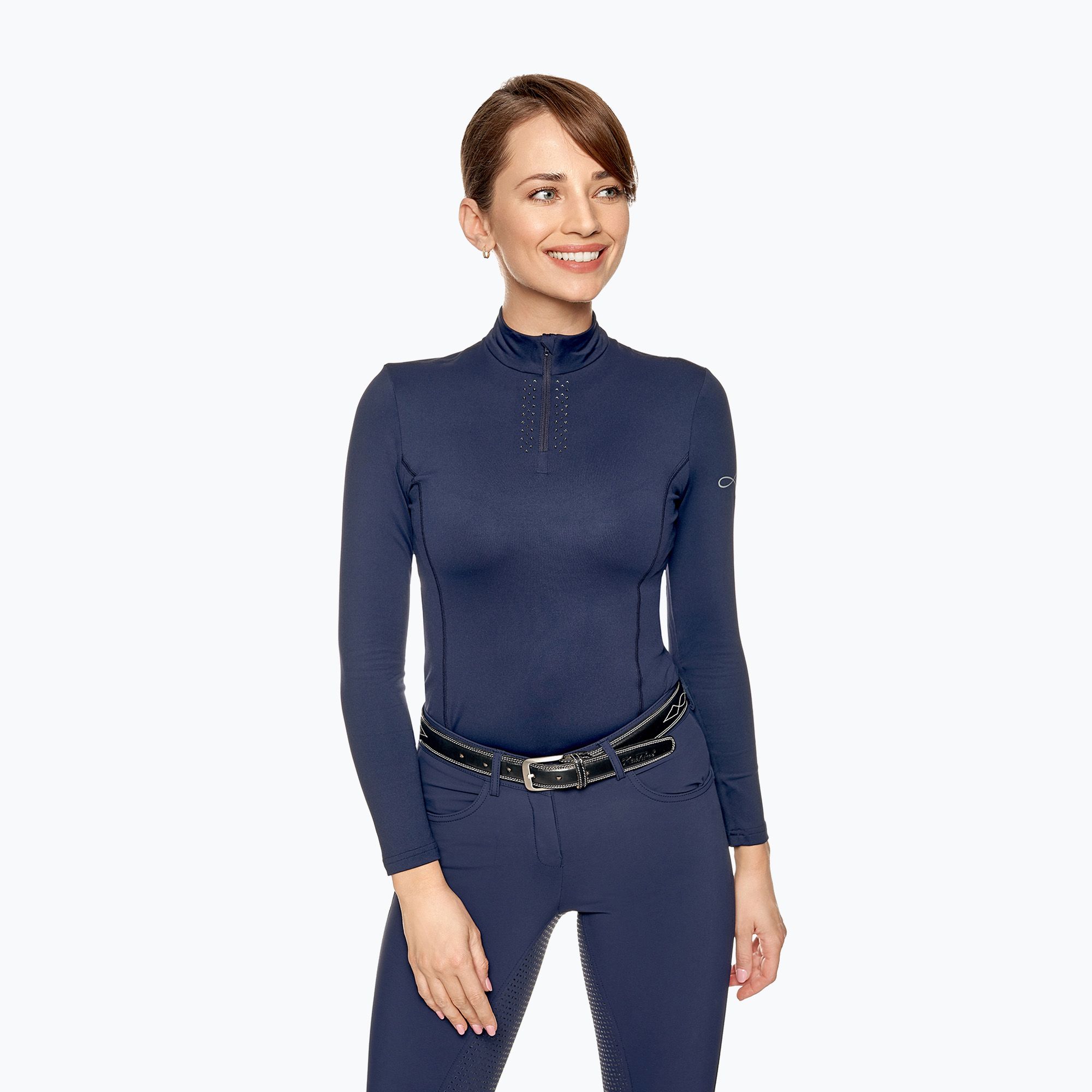 Dámske jazdecké tričko s dlhým rukávom Fera Brilliant navy blue 1,5. (Brilliant 1.5.)