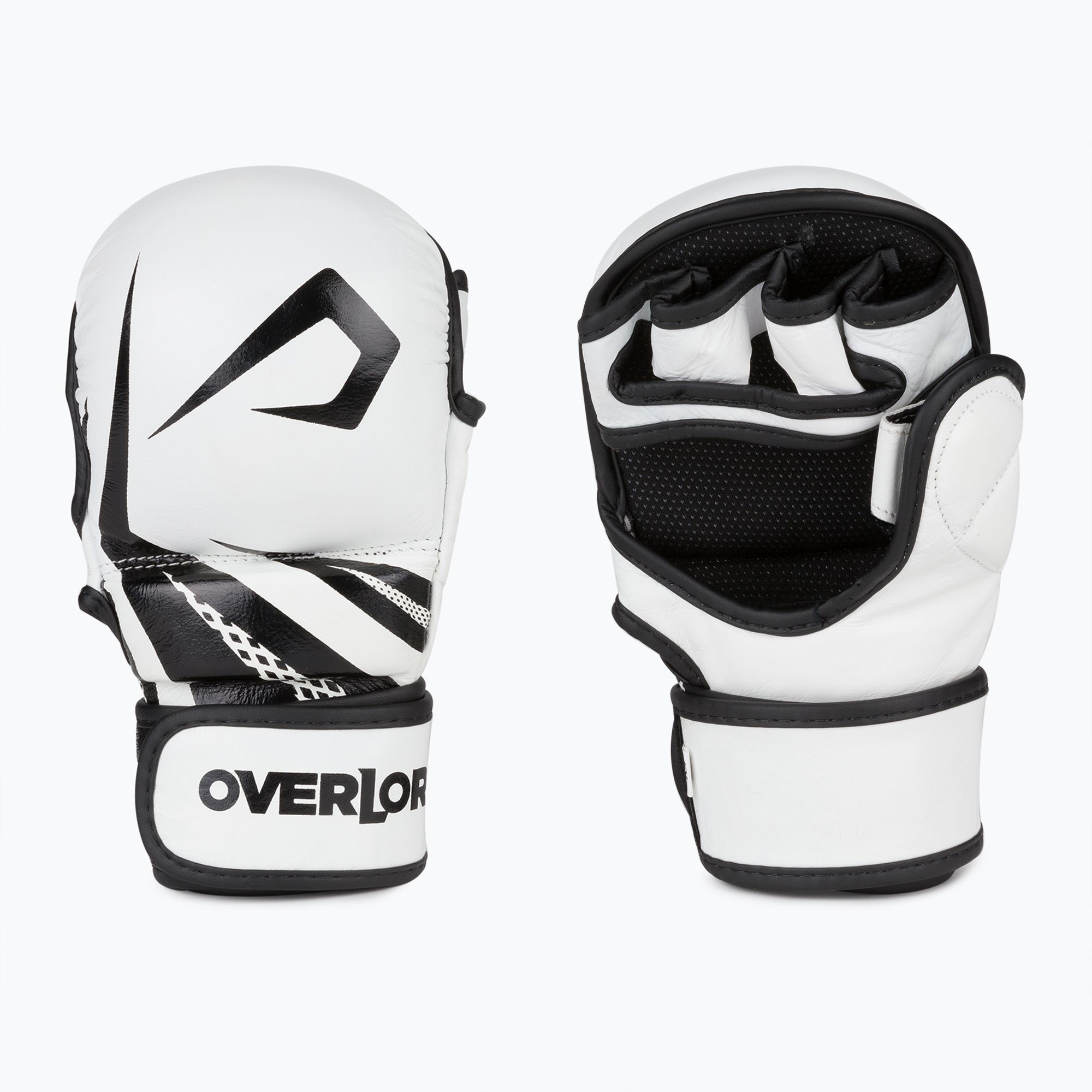 Overlord Sparring MMA grapplingové rukavice z prírodnej kože biele 101003-W/M (Sparring MMA 101003-W/M)