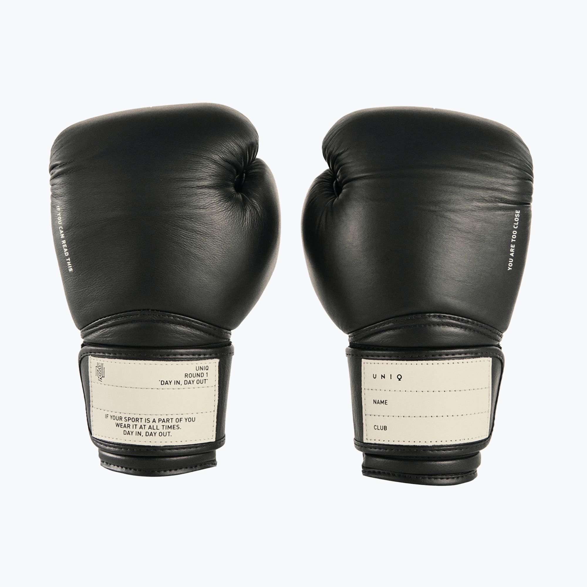 Boxerské rukavice UNIQ Velcro technical black (Velcro UQBGV-C2-BK)