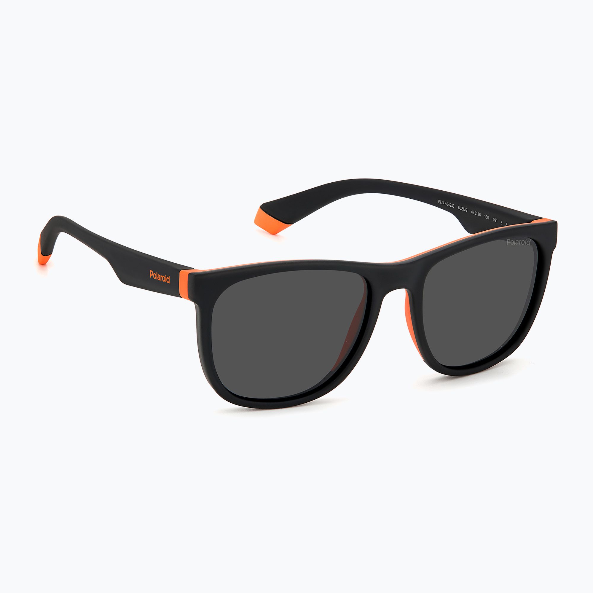 Detské slnečné okuliare Polaroid PLD 8049/S black orange/grey polarized (PLD 8049/S 2048738LZ49M9)