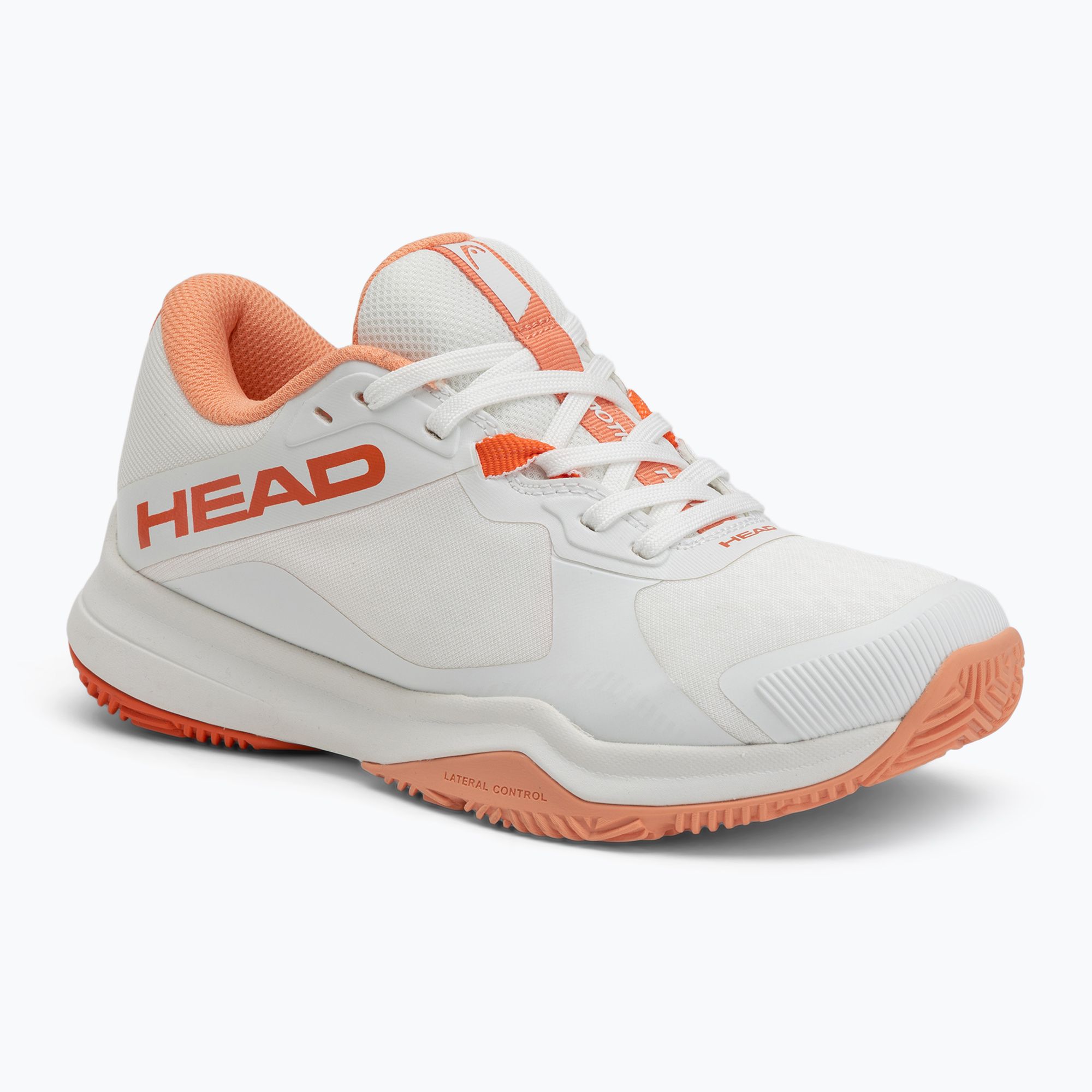 Dámska obuv na pádlovanie HEAD Motion Team white/ coral (Motion Team Padel W 274695)