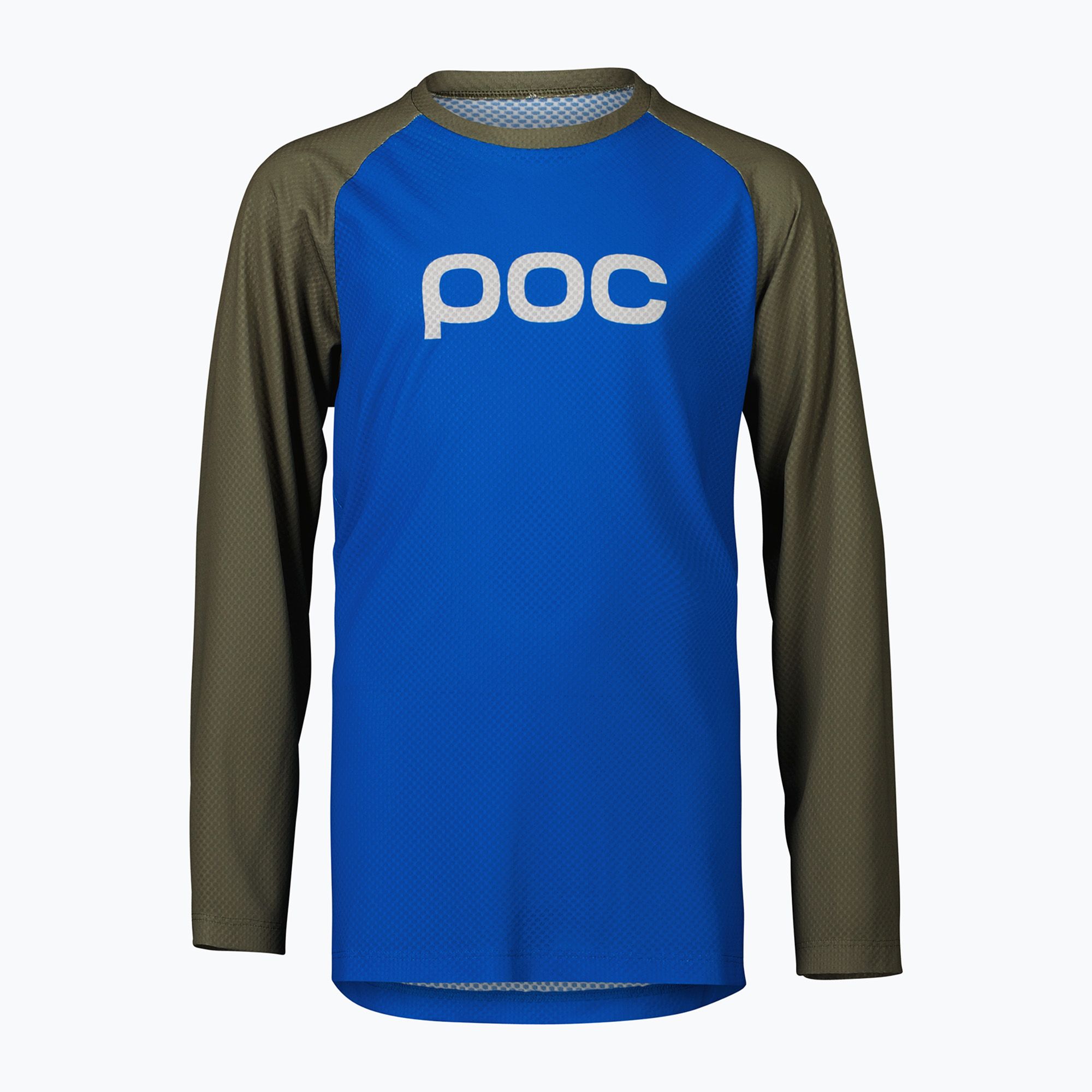 Detské cyklistické oblečenie s dlhým rukávom POC Essential MTB natrium blue/epidote green (Essential MTB Jr 52865)