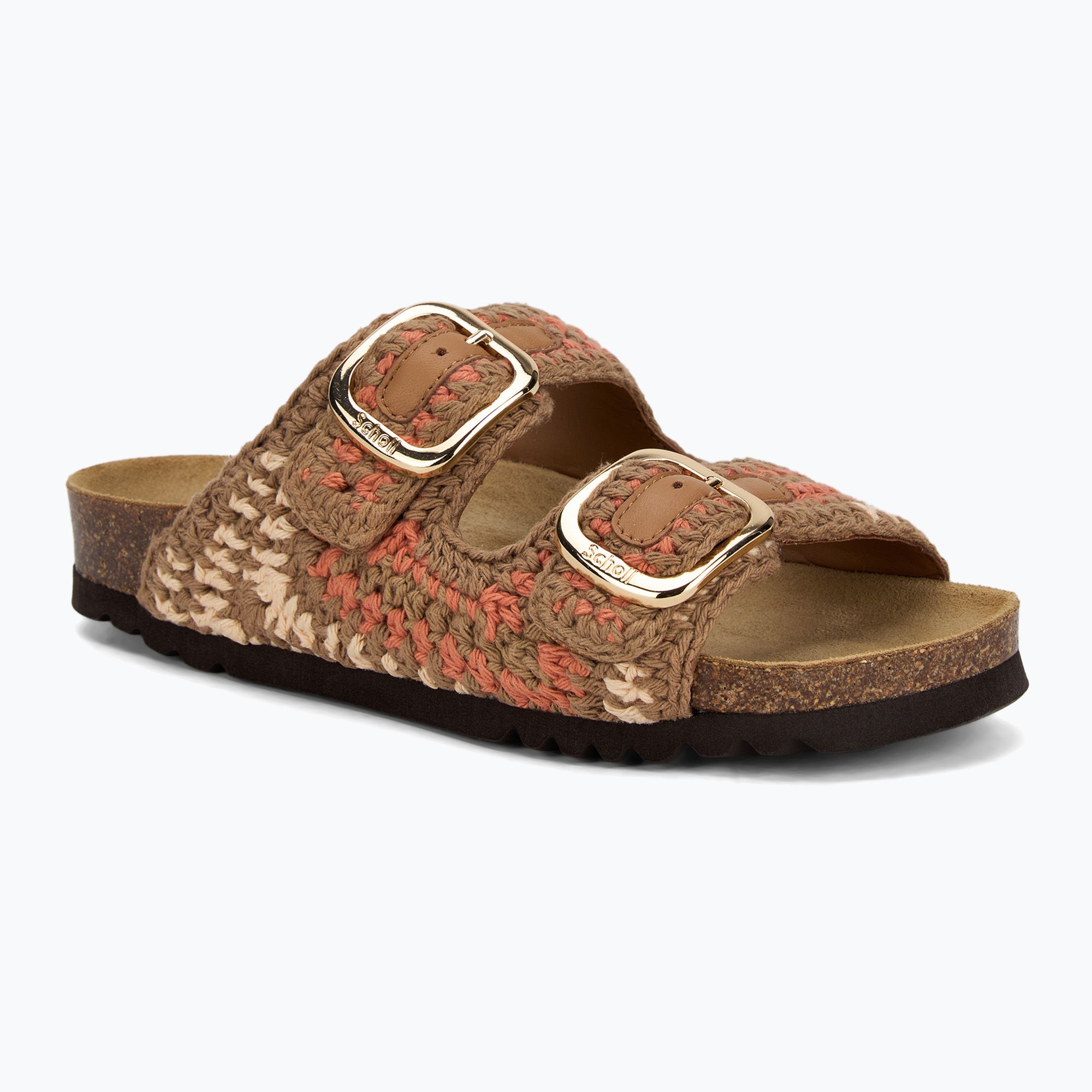 Dámske nazúvaky Scholl Noelle Crochet bude/light brown/cognac (Noelle Crochet F322483015)
