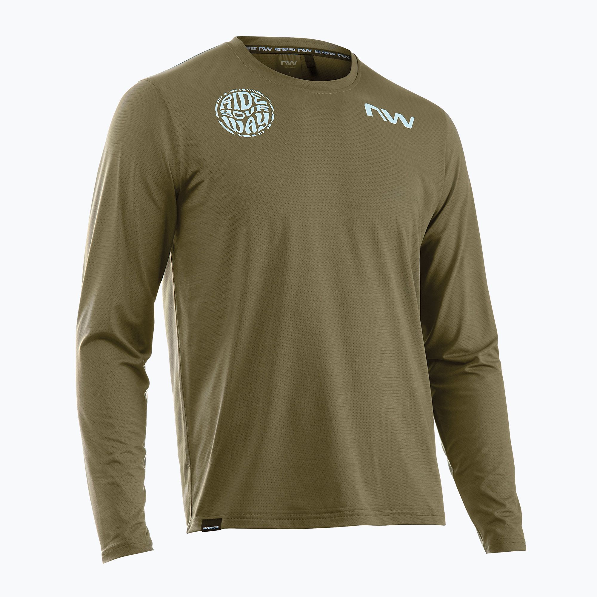 Longsleeve pánsky cyklistický Northwave Xtrail 2 forest green