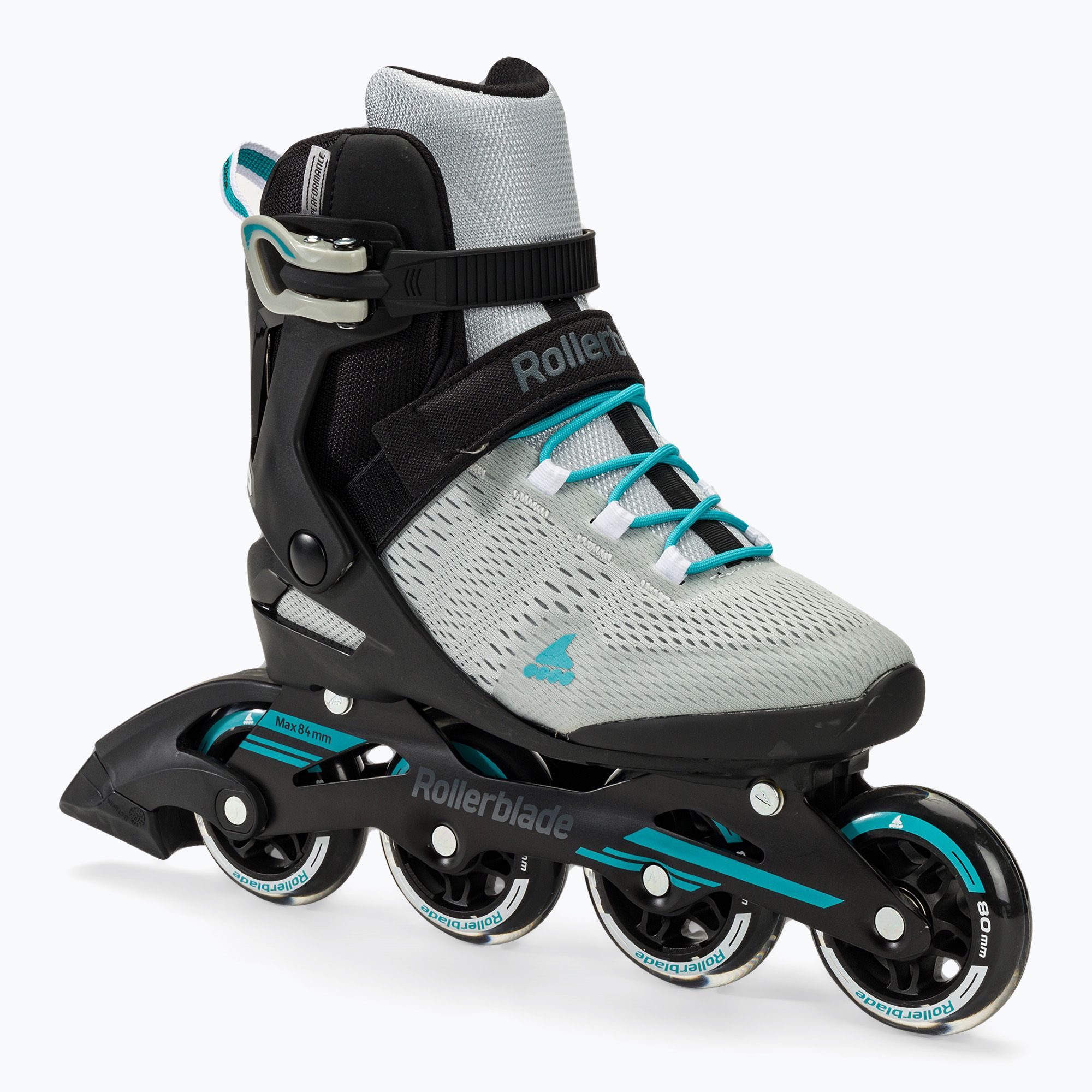 Rollerblade Spark 80 grey/turquoise dámske kolieskové korčule