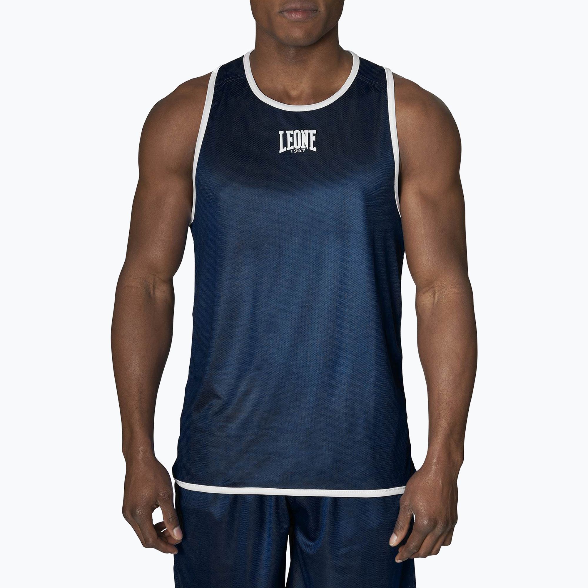 Pánske boxerské tielko Leone Double Face Blue/Red AB214 (Double Face Boxing Singlet AB214)