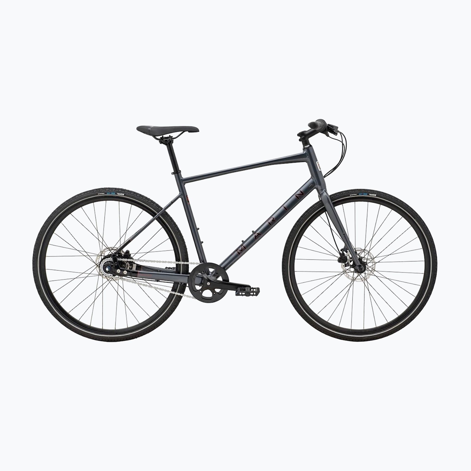 Mestský bicykel Marin Presidio 2 700C lesklý charcoal/čierna/čierna červená (Presidio 2 737581004)