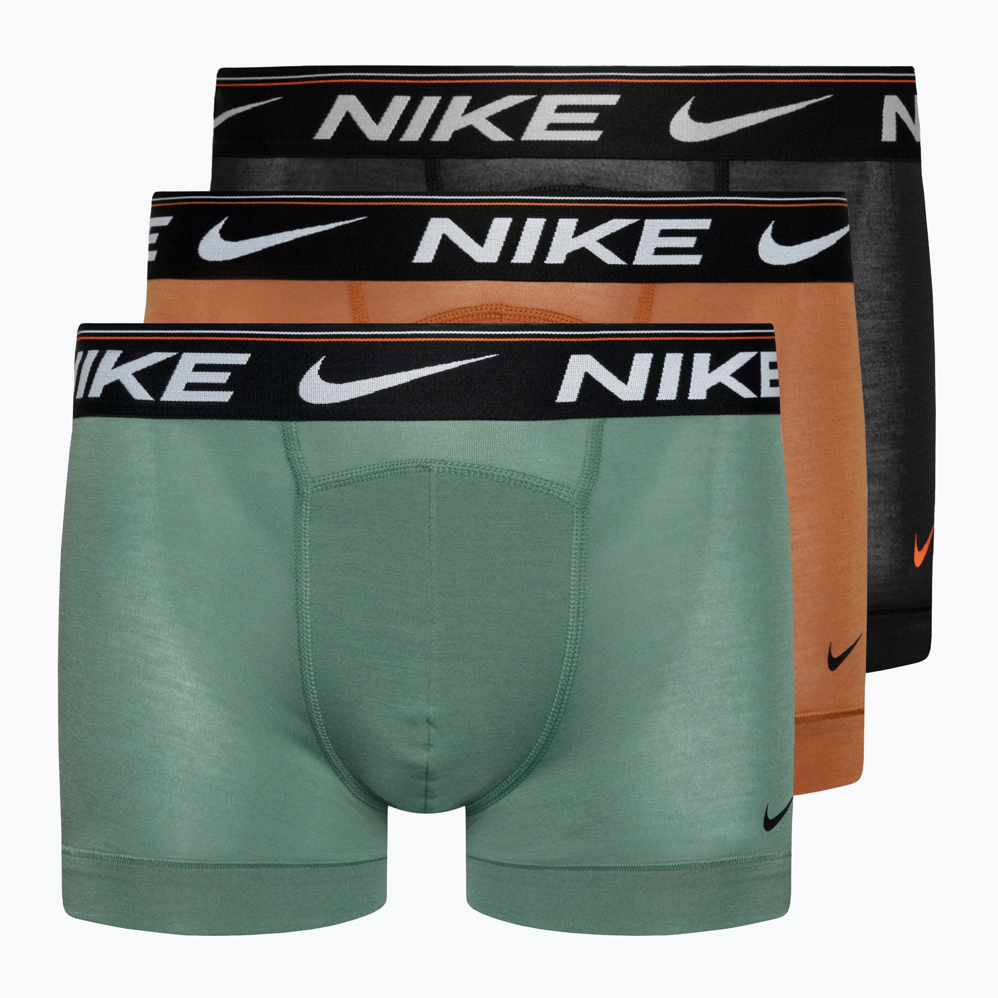 Pánske boxerky Nike Dri-FIT Ultra Comfort Trunk 3 páry tyrkysová/čierna/oranžová (Dri-FIT Ultra Comfort Trunk KE1256-F27)