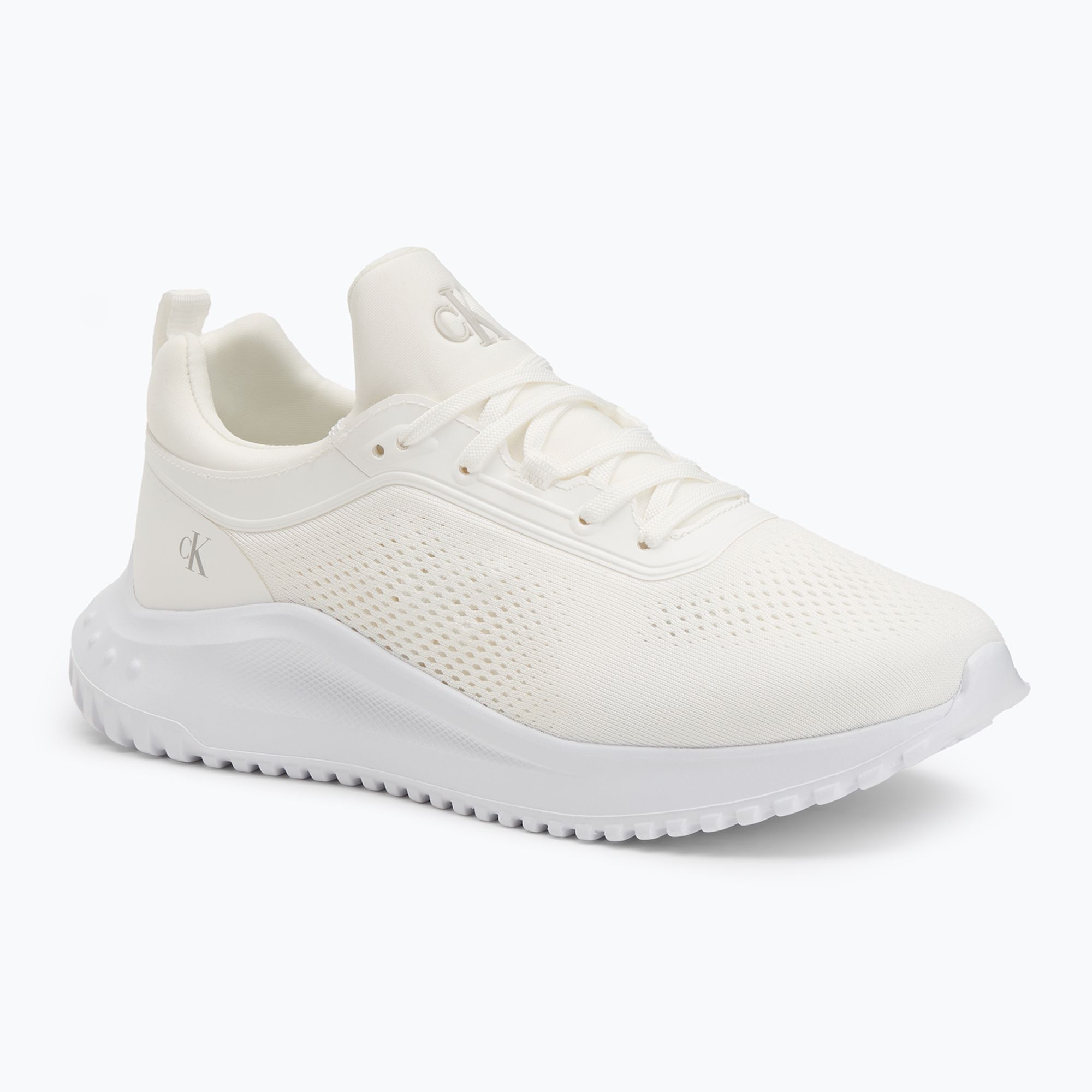 Dámske topánky Calvin Klein YW0YW01855 Eva Runner Sock Mg Tech Mix triple bright white (Eva Runner Sock Mg Tech Mix YW0YW018550K4)