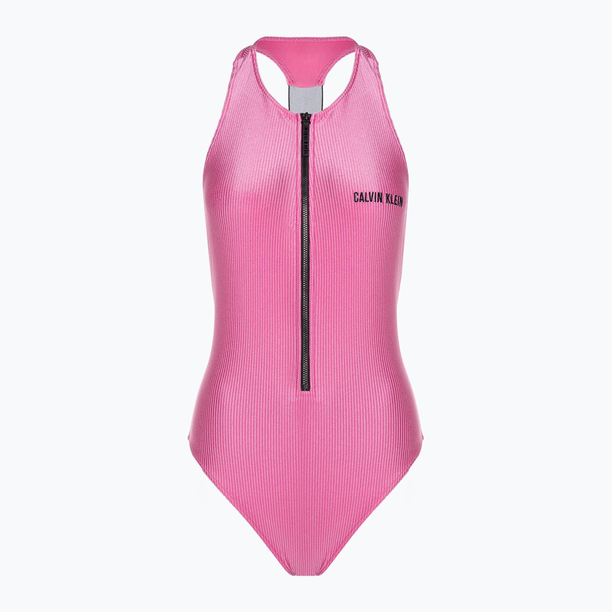 Dámske jednodielne plavky Calvin Klein Racerback One Piece bold pink (Racerback One Piece KW0KW02407TOZ)
