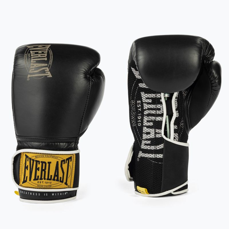 EVERLAST 1910 Klasické čierne boxerské rukavice EV1910 3