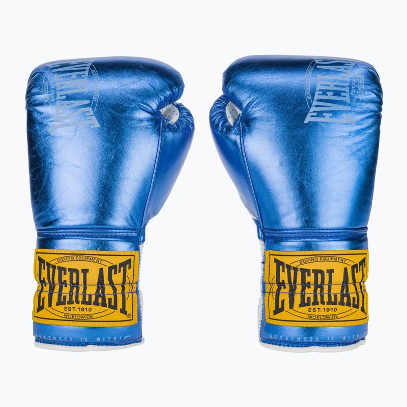 Kožené boxerské rukavice Everlast Fight  modré 2
