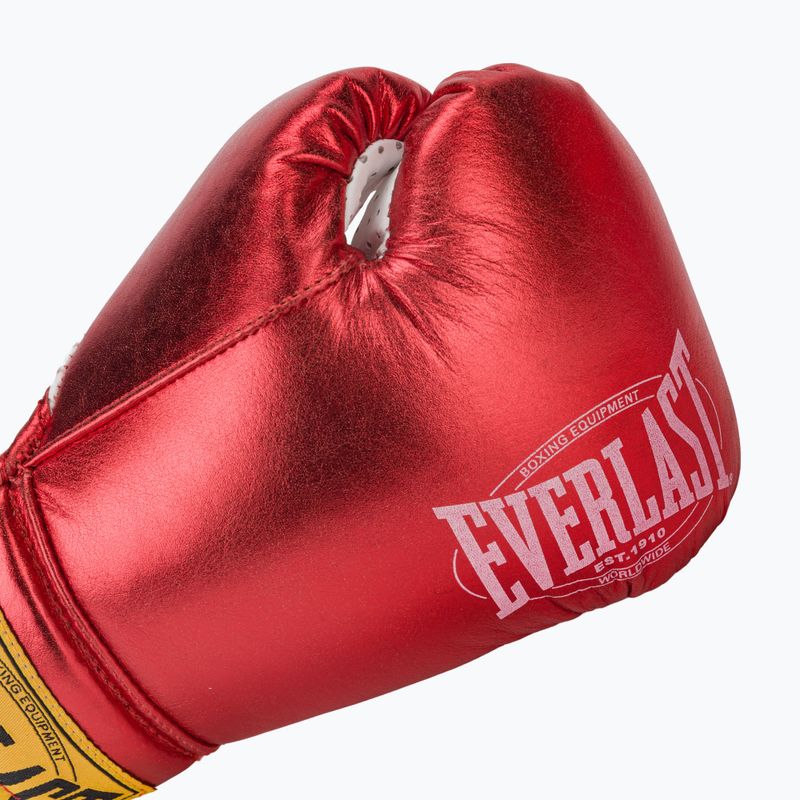 Kožené boxerské rukavice Everlast Fight  červené 5