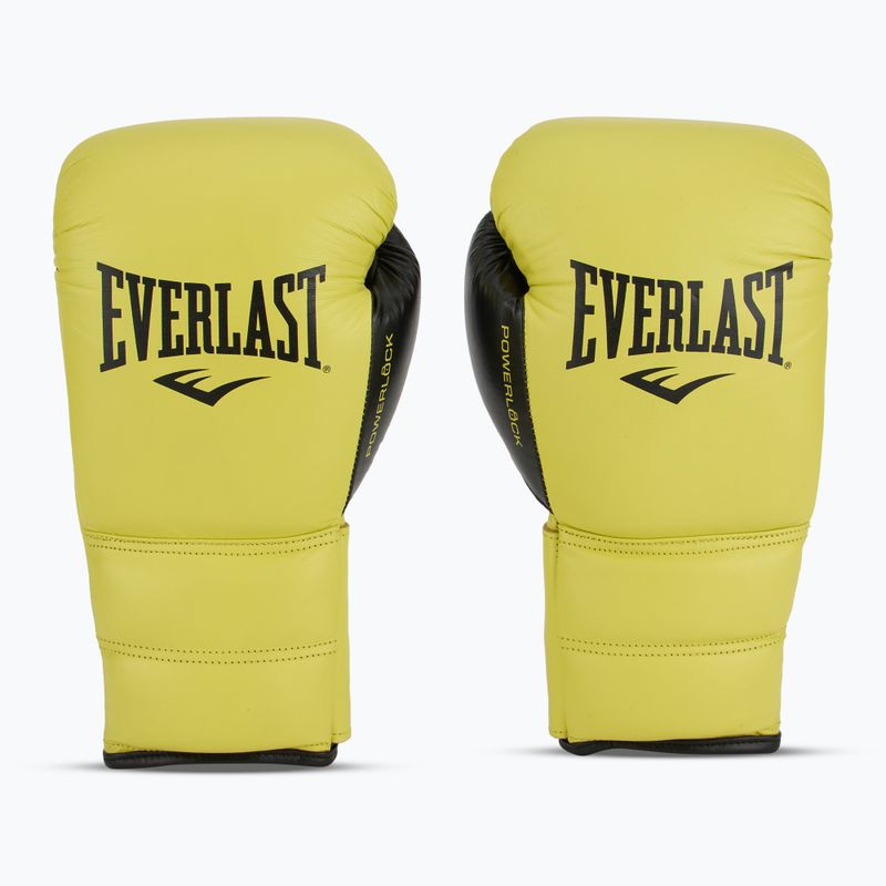 Boxerské rukavice Everlast Powerlock 2 Laced Pro Training neónovo žlté 2