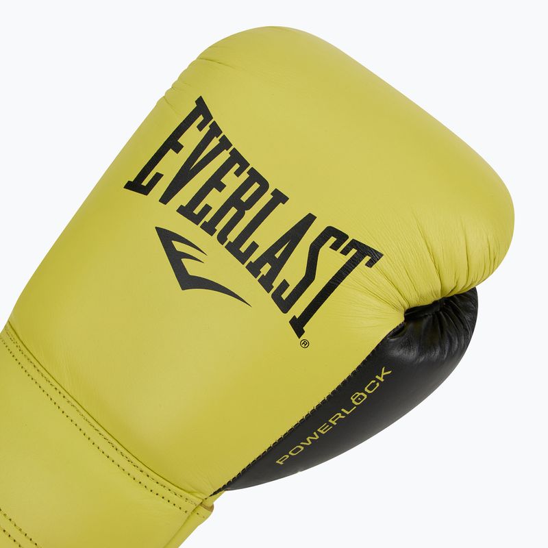 Boxerské rukavice Everlast Powerlock 2 Laced Pro Training neónovo žlté 5