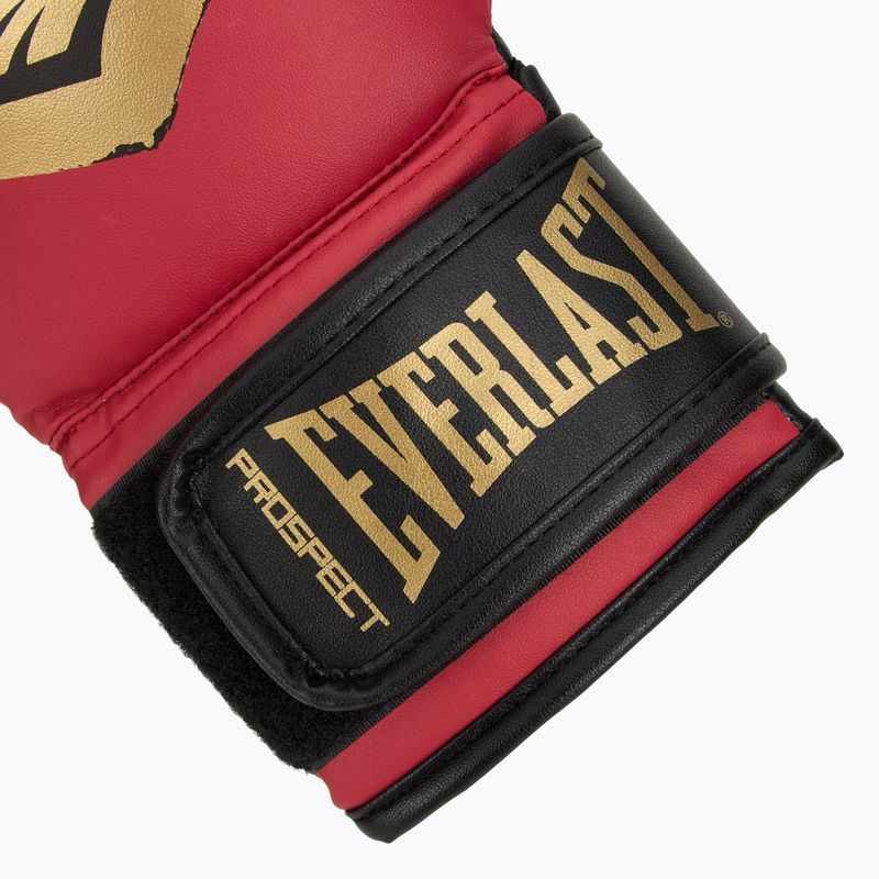 Boxerský set Everlast Prospect 2 prilba + lapy + rukavice red/gold 7
